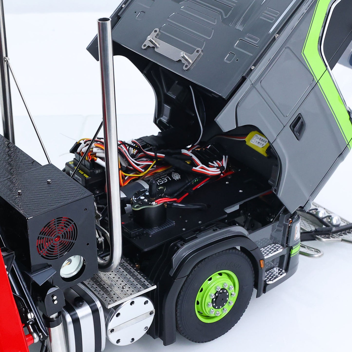 IN Stock Toucan Metal 6X6 Chassis 1/14 RC Tractor Truck 770S Hydraulic Crane DIY Lorry Electric Car Flysky PL18EVLite Remote Control Smoking