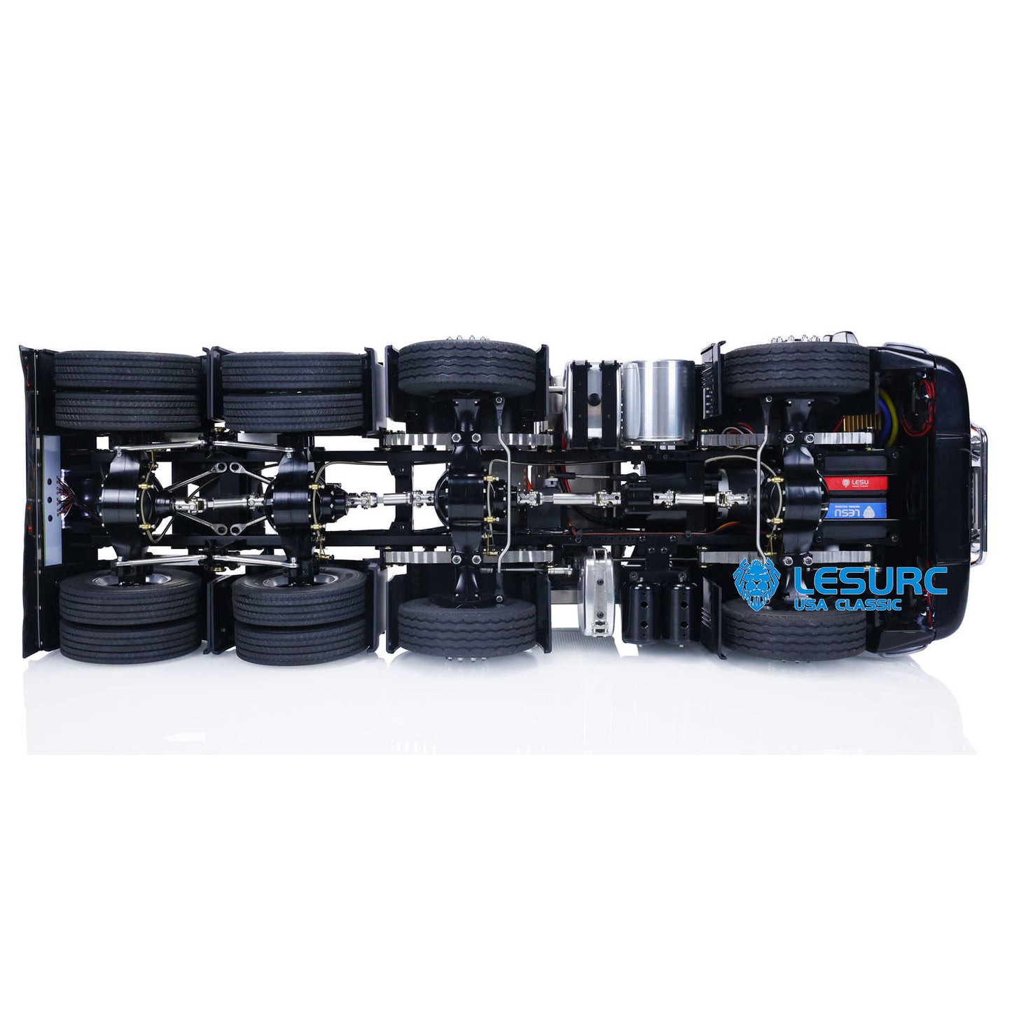 LESU 1/14 8*8 RC Tractor Truck Car Model Painted Assembled Metal Chassis W/ Light Sound System ESC Cabin Set Servo Motor Stickers