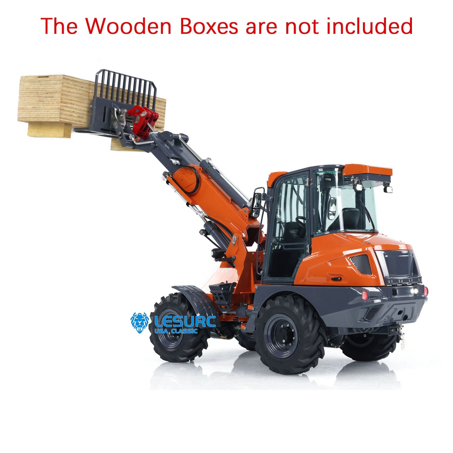 AT1050 LESU 1/14 Hydraulic RC Fork Truck Telescopic Arm Radio Control Loader Electric Engineering Vehicle Model FlySky ST8 Remote