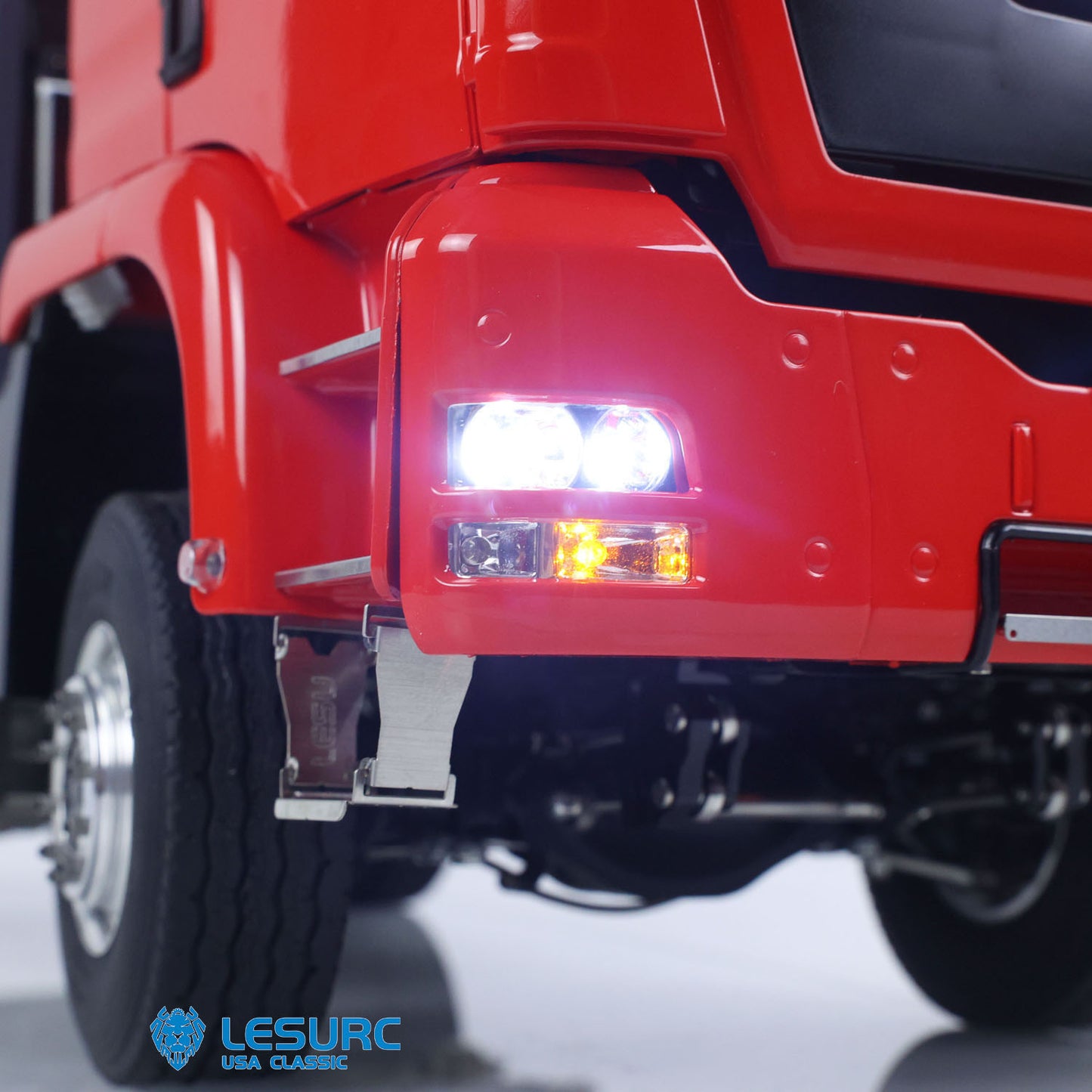 LESU Metal 1/14 RC Hydraulic Swing Arm Garbage Dump Truck 4X4 Remote Control Skip Loader RTR TGS Light Sound ST8 Radio Battery