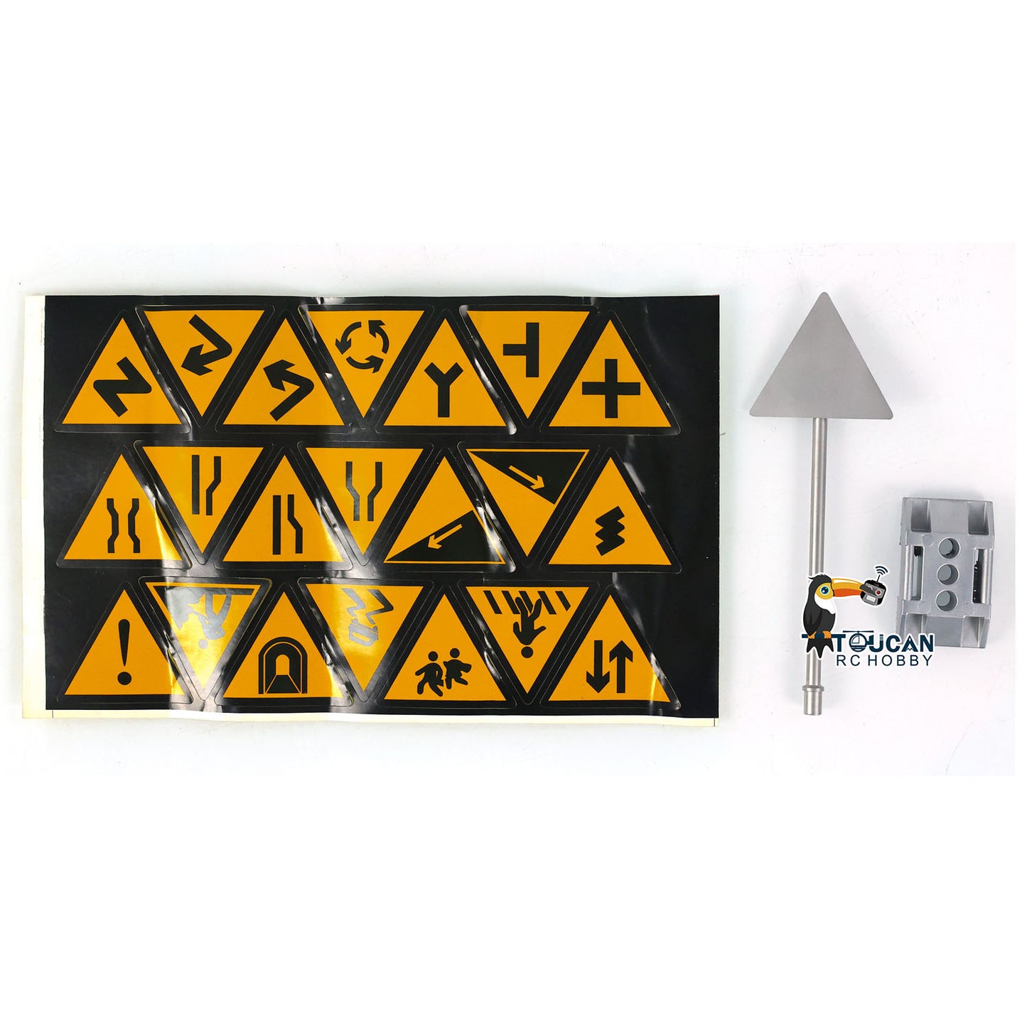 1/14 Decorative Traffic Sign Simulated Ornaments for RC Construction Vehicle Radio Control Car Dumper Trucks Model