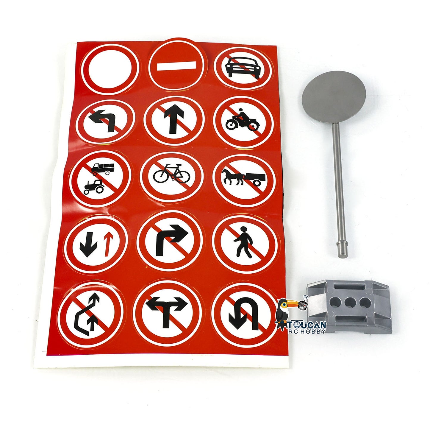 1/14 Decorative Traffic Sign Simulated Ornaments for RC Construction Vehicle Radio Control Car Dumper Trucks Model