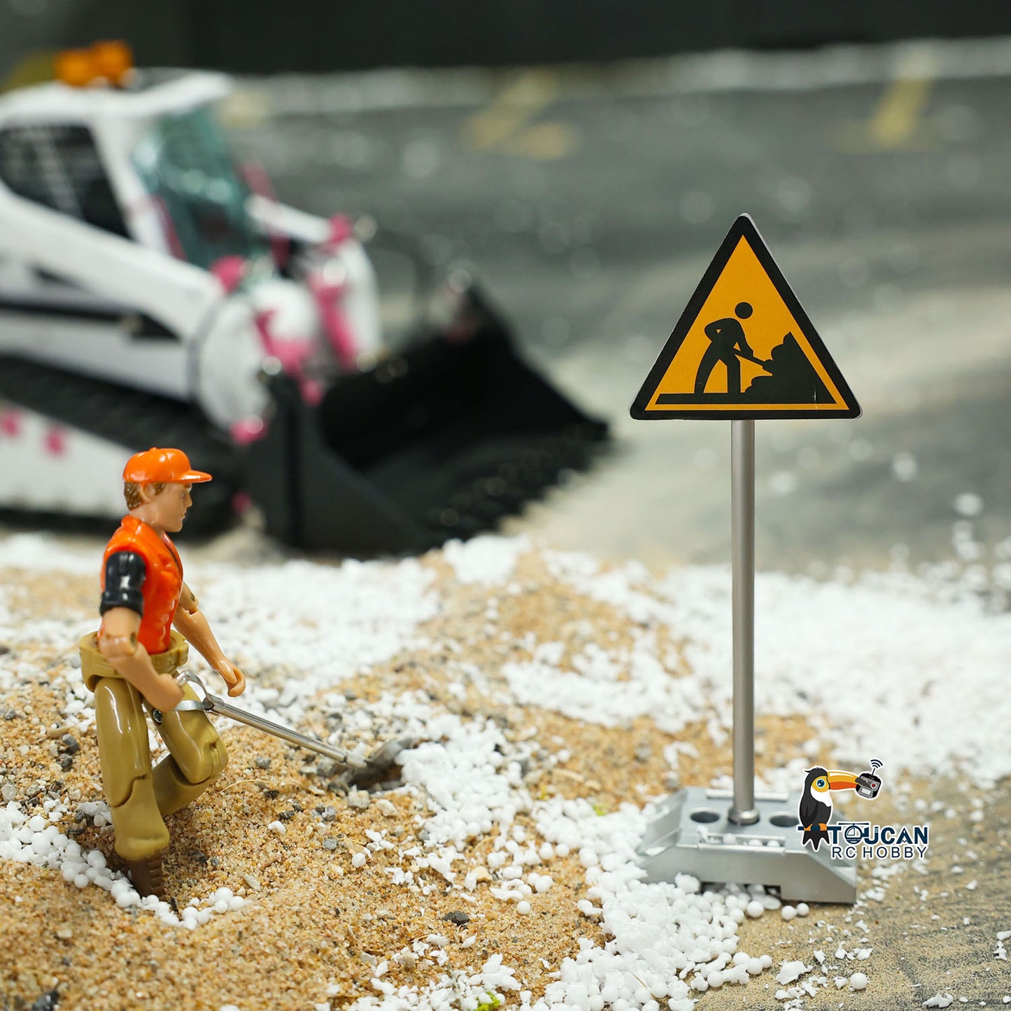 1/14 Decorative Traffic Sign Simulated Ornaments for RC Construction Vehicle Radio Control Car Dumper Trucks Model