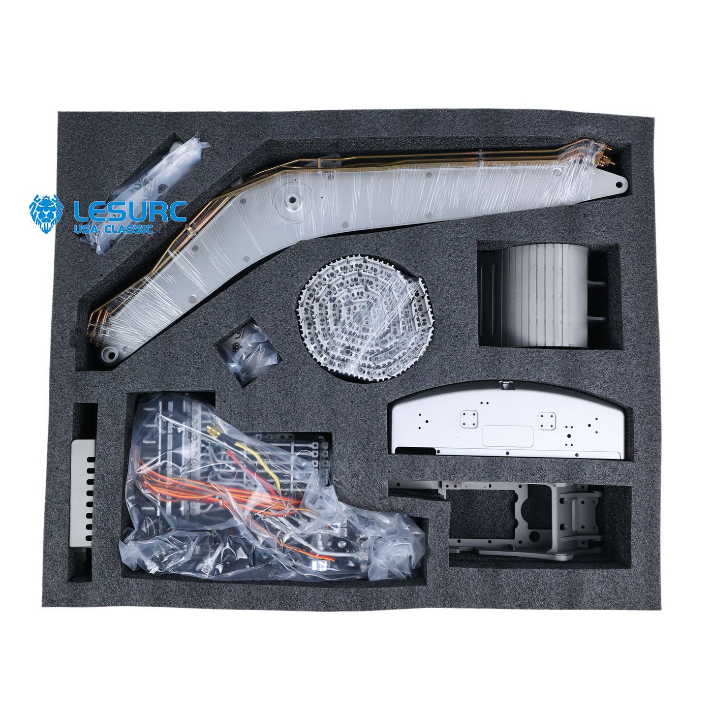 LIMITED-TIME SALE IN Stock LESU Aoue PC500 1/14 Metal RC Hydraulic Tracked Excavator KIT Painted RC Digger 7Ways Valve 3-4MPA Pump Light DIY Model