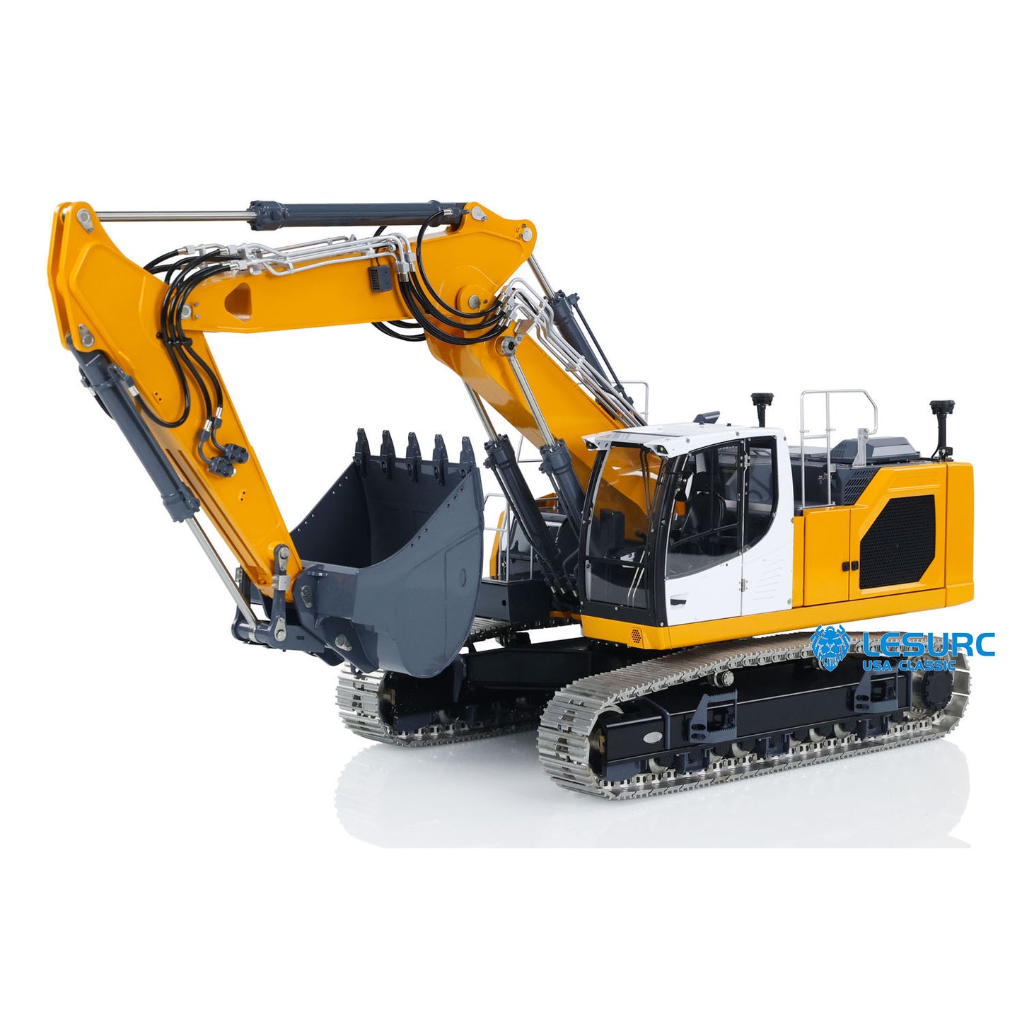 LESU AOUE LR945 3-Arm 1/14 RC Hydraulic Excavator RTR Remote Control Tracked Digger Construction Vehicle Model PL18EV Lite Radio