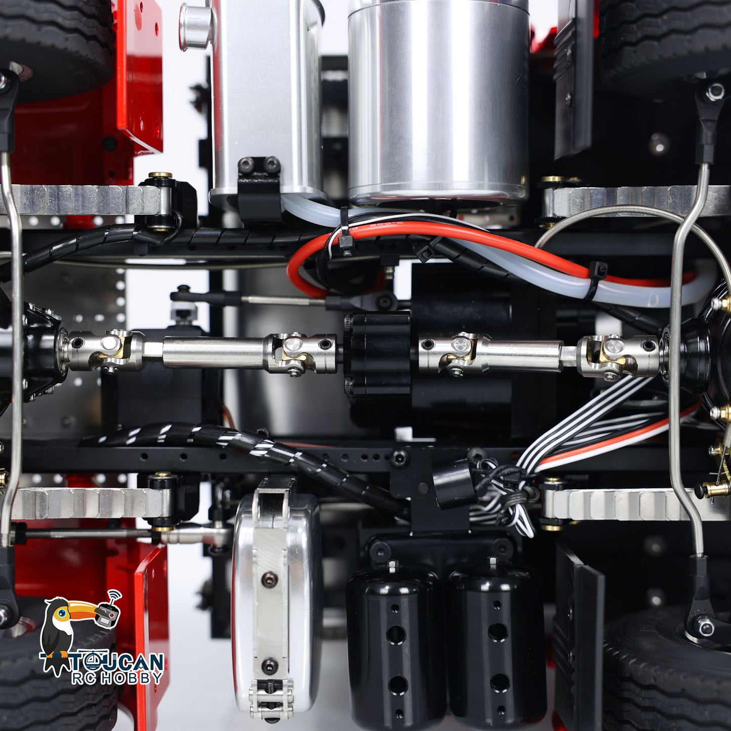 1/14 RC Tractor Truck Radio Control Car LESU 8X8 Metal Chassis Model 2-speed Transmission Light Sound