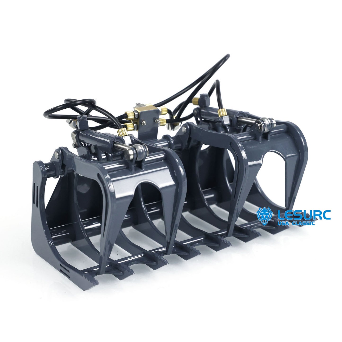 LESU 1/14 RC Loader AOUE MCL8 ST8 Remote Control Car Hydraulic Dozer Shovel Metal Sieve Shovel Rake Bucket Gripper RTR Sound Light