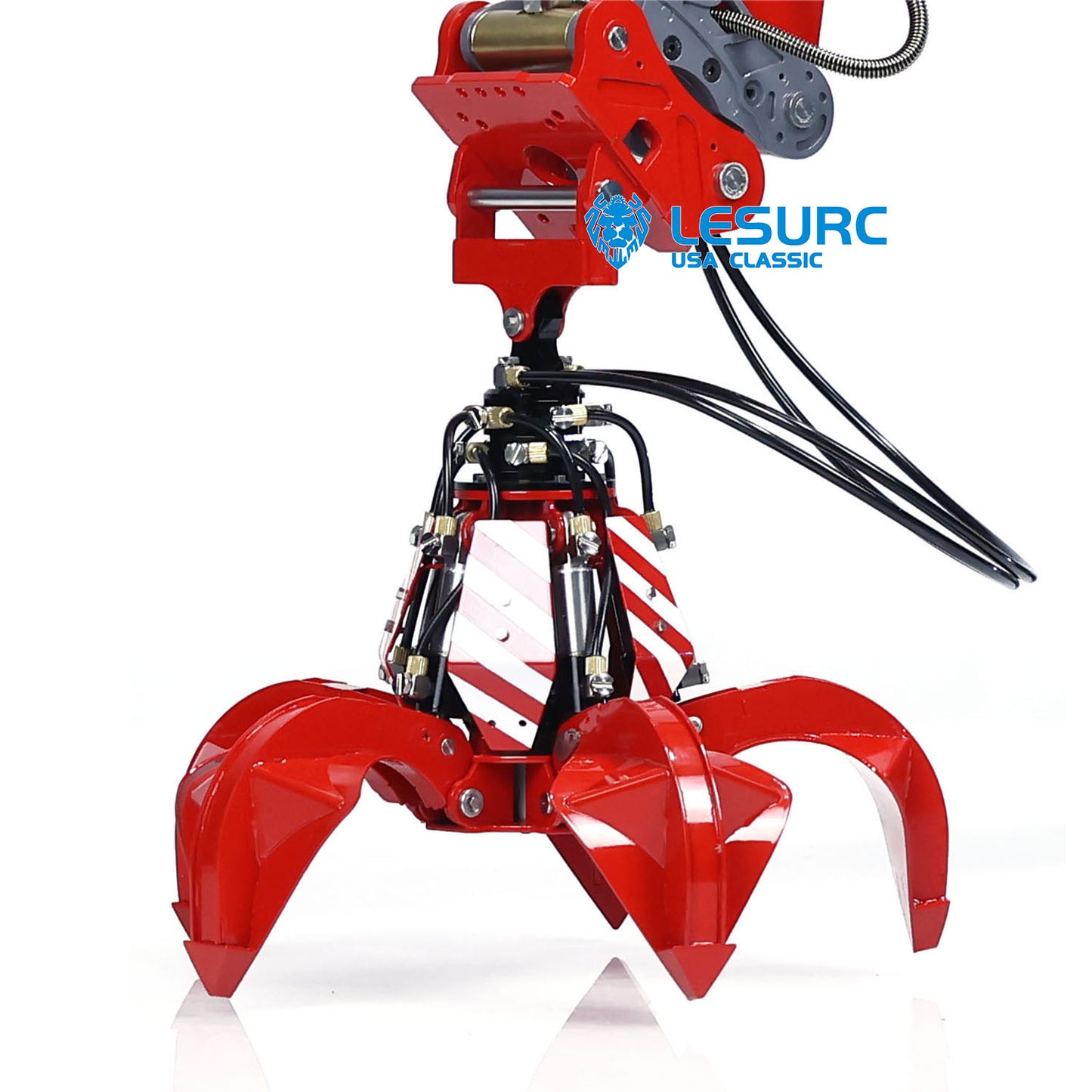 Stainless Steel Hydraulic Orange Peel Grab for 1/14 LESU RC Excavator B0001 374F Remote Control Digger