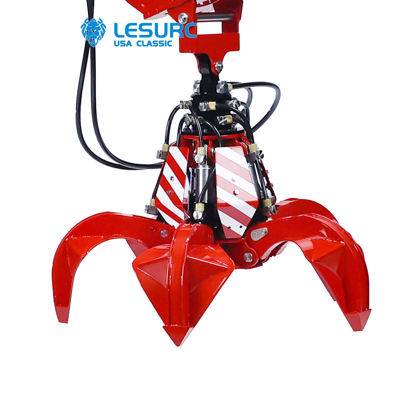 Stainless Steel Hydraulic Orange Peel Grab for 1/14 LESU RC Excavator B0001 374F Remote Control Digger