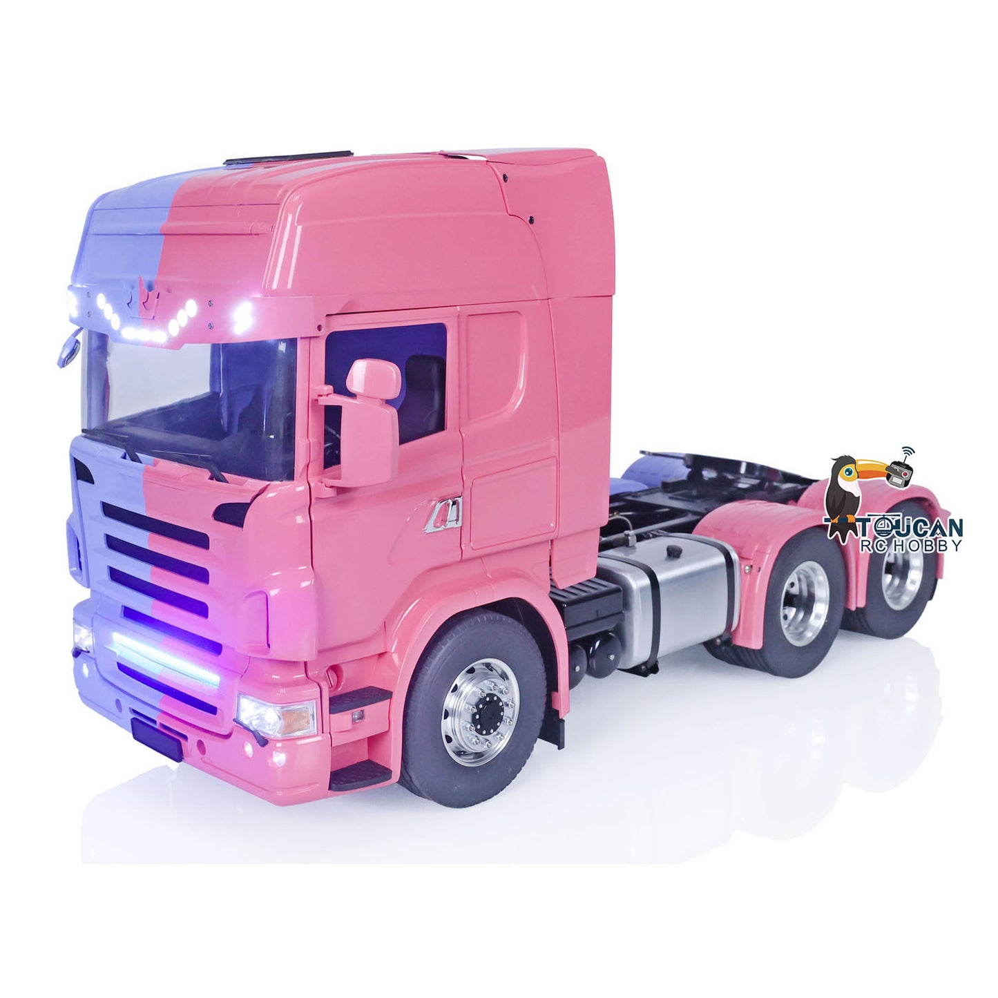 LESU 1/14 RC Tractor Truck 6X6 Metal Chassis Radio Control Car Customized Painted Model Sound Light