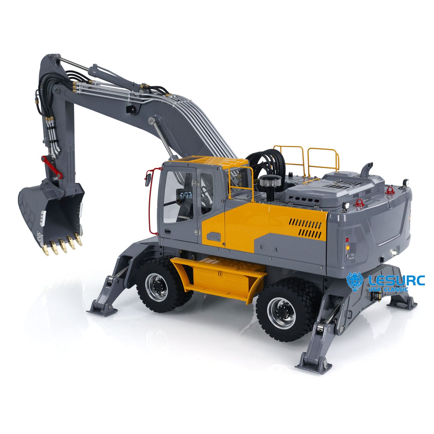 1/14 Aoue ET30H LESU RC Hydraulic Excavator RTR Wheeled Radio Control Diggers Model PL18EVLite Remote Control LCD Display Screen
