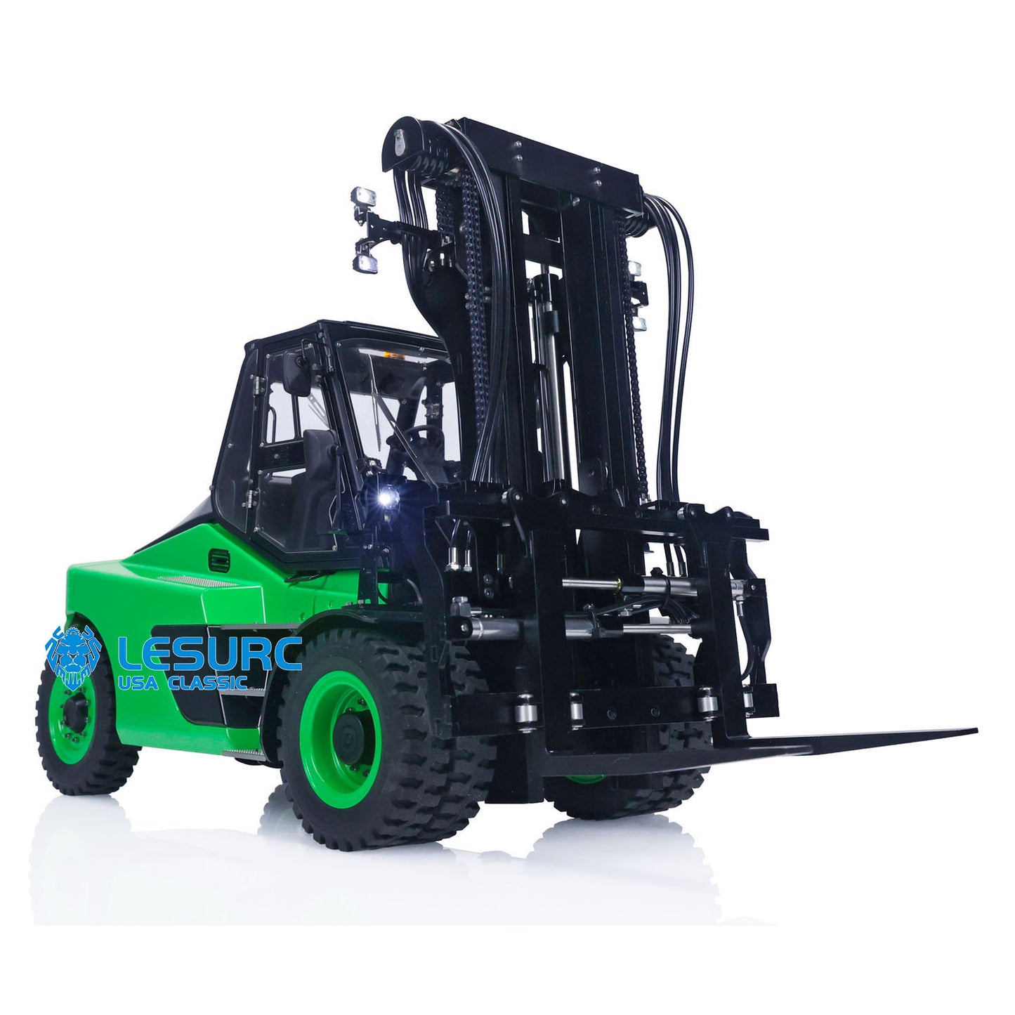 1/14 LESU RC RTR Hydraulic Painting Forklift Remote Control Model Aoue-LD160S W/ Light Sound Motor ESC Battery Charger ST8 Radio