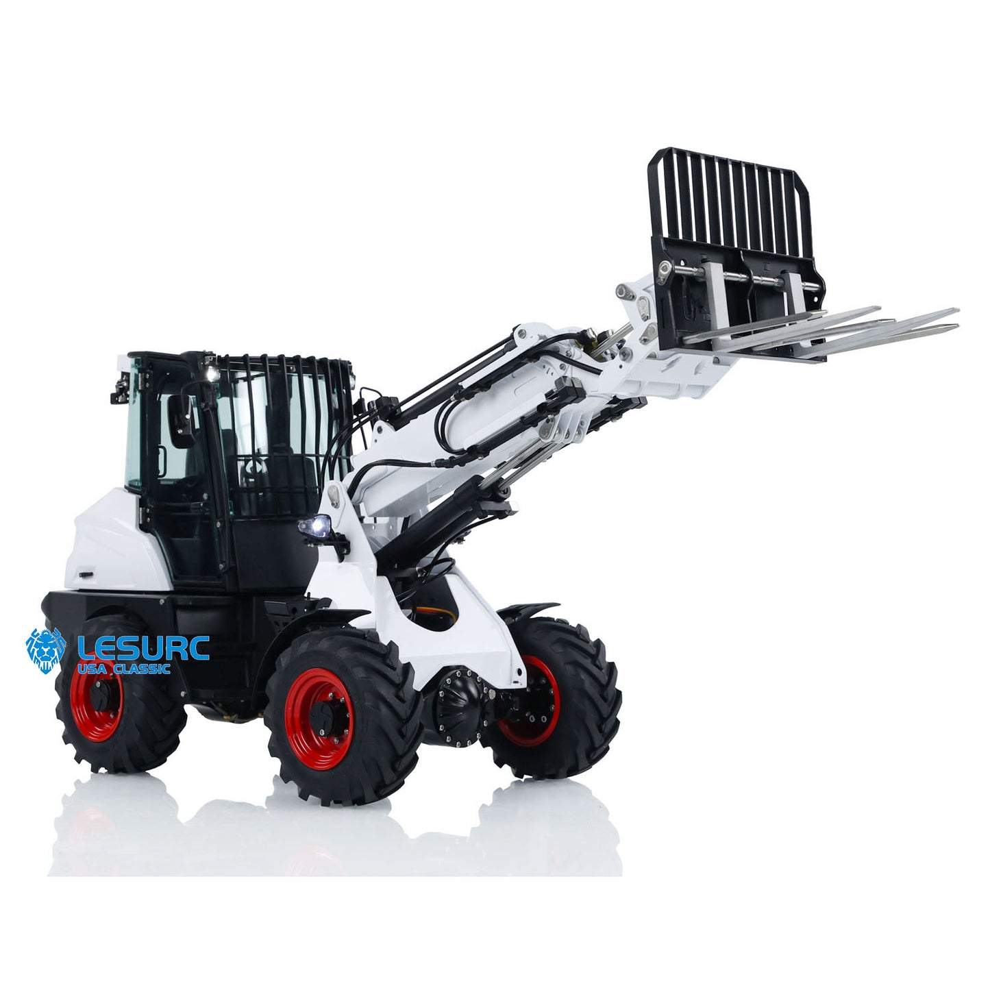 1/14 LESU RC Hydraulic Fork Loader Telescopic Arm Model AT1050 Truck Radio Control Car Construction Vehicles