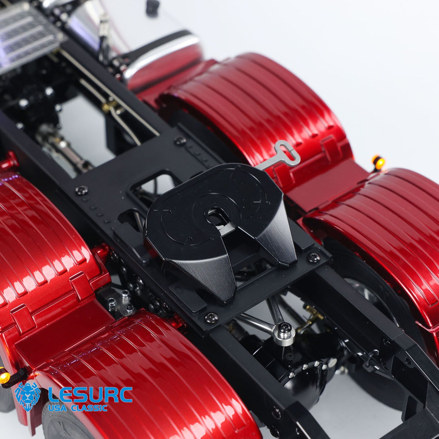 LESU 1/14 RC Tractor Truck 6*6 770S Metal Chassis Simulation Car Model Light Sound Smoke Differential 2-Speed FlySky ST8 Radio