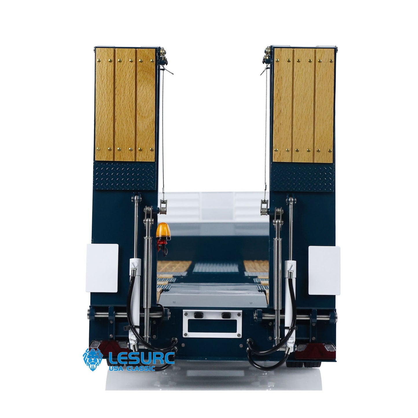 LESU Metal Trailer Hydraulic Lifting Tailboard Painted for RC Tractor Truck Car Emulated Construction Vehicle Hobby Models Light