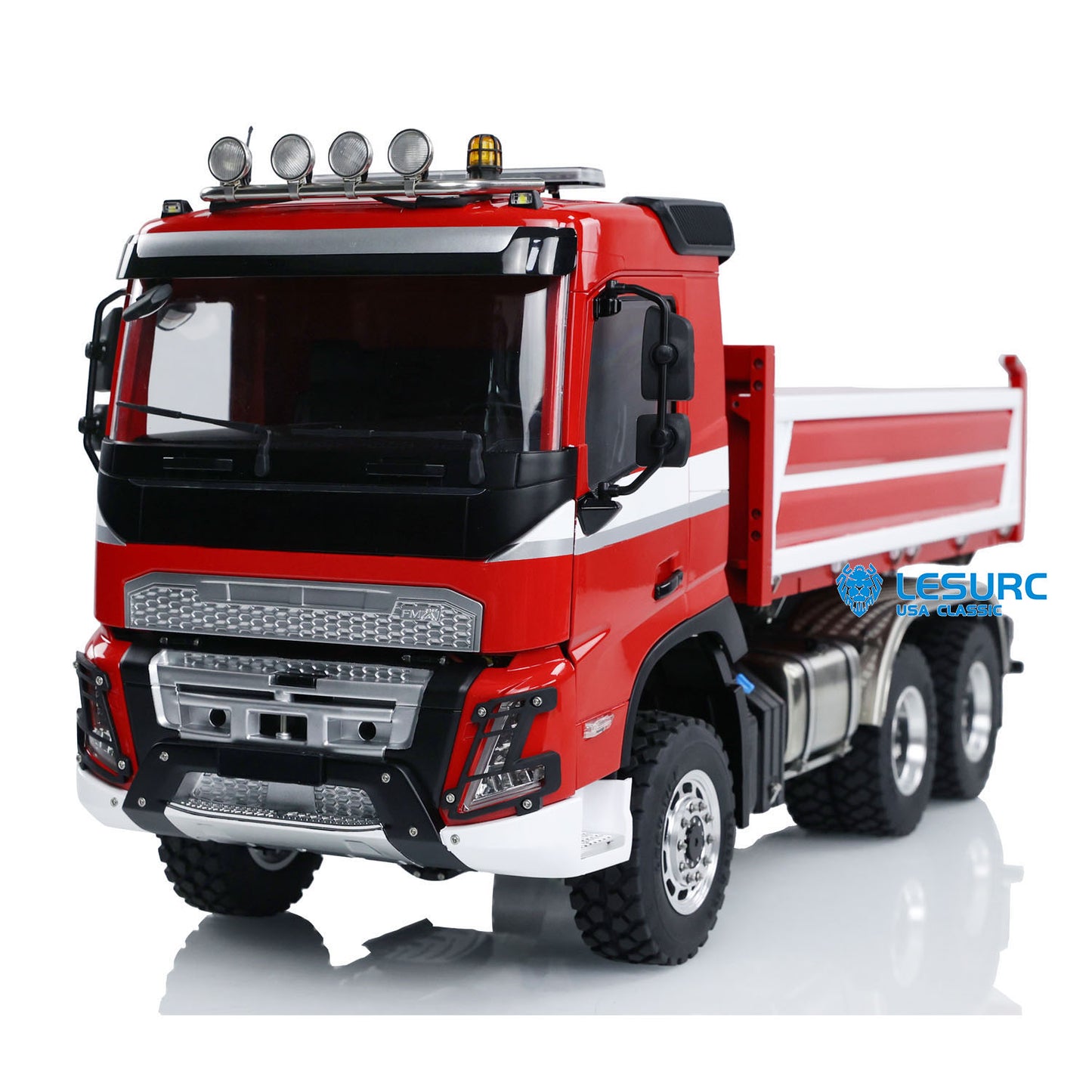 1/14 3-way RC Hydraulic Dumper Car LESU Metal 6x6 Remote Control Dump Truck Painted Assembled Dumoer