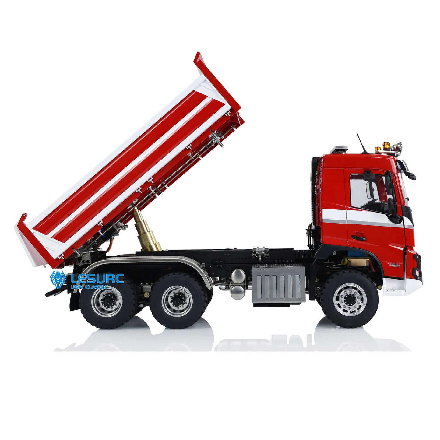 1/14 3-way RC Hydraulic Dumper Car LESU Metal 6x6 Remote Control Dump Truck Painted Assembled Dumoer