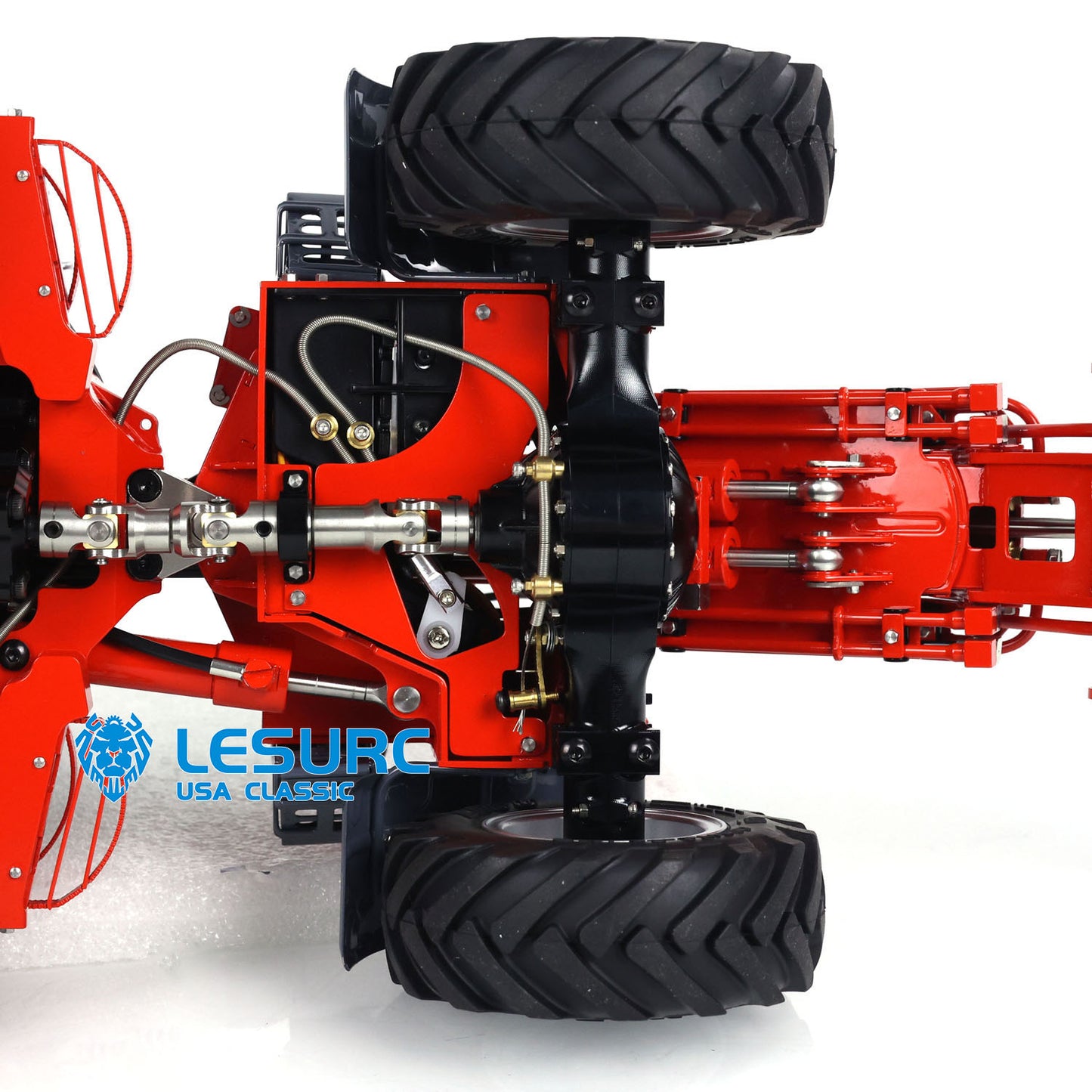 1/14 LESU RC Hydraulic Fork Loader AT1050 Telescopic Arm Truck Remote Control Car I6S Radio Light Sound System