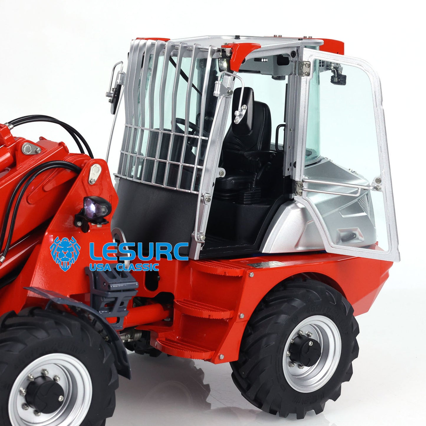 1/14 LESU RC Hydraulic Fork Loader AT1050 Telescopic Arm Truck Remote Control Car I6S Radio Light Sound System