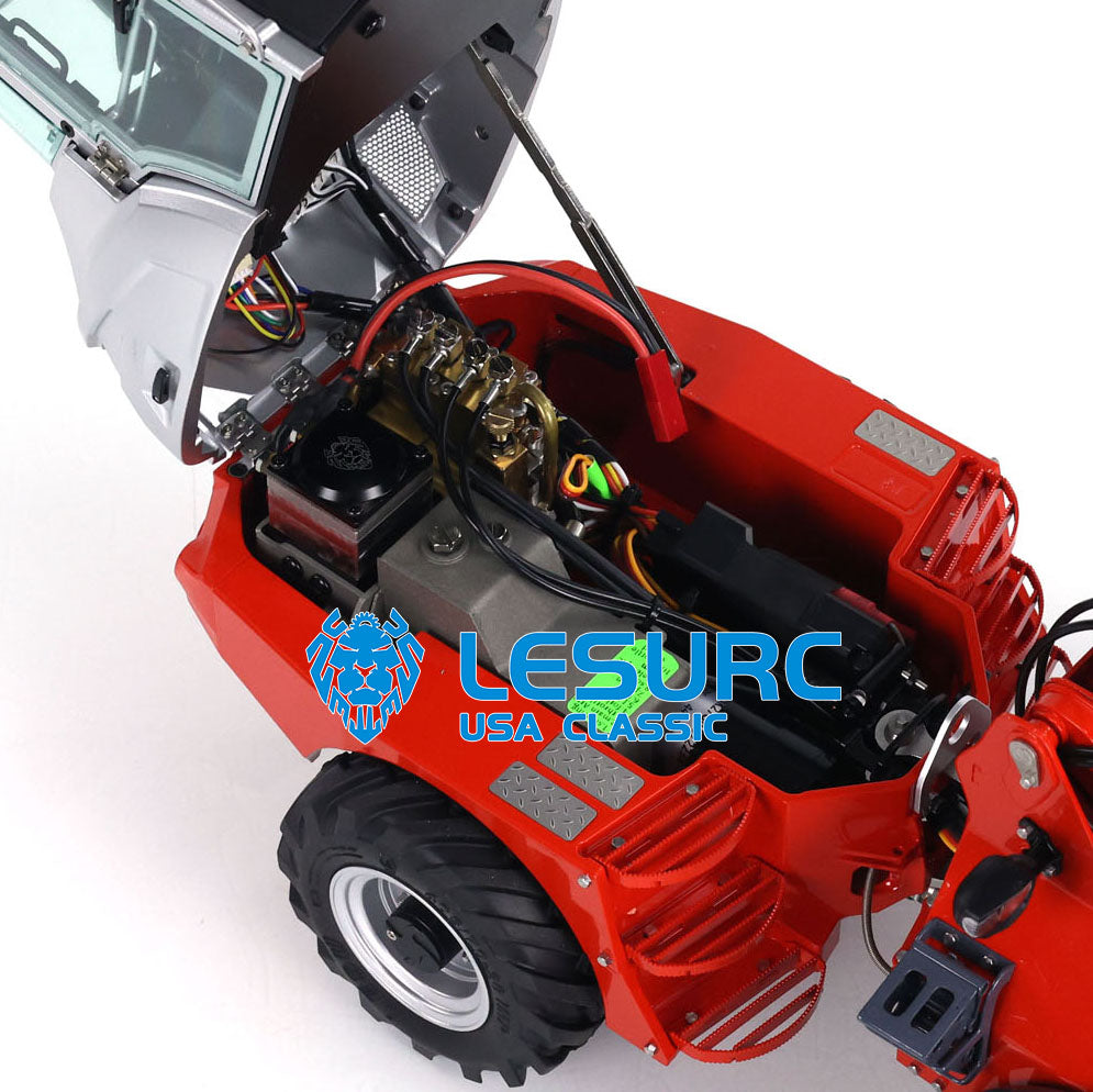 1/14 LESU RC Hydraulic Fork Loader AT1050 Telescopic Arm Truck Remote Control Car I6S Radio Light Sound System