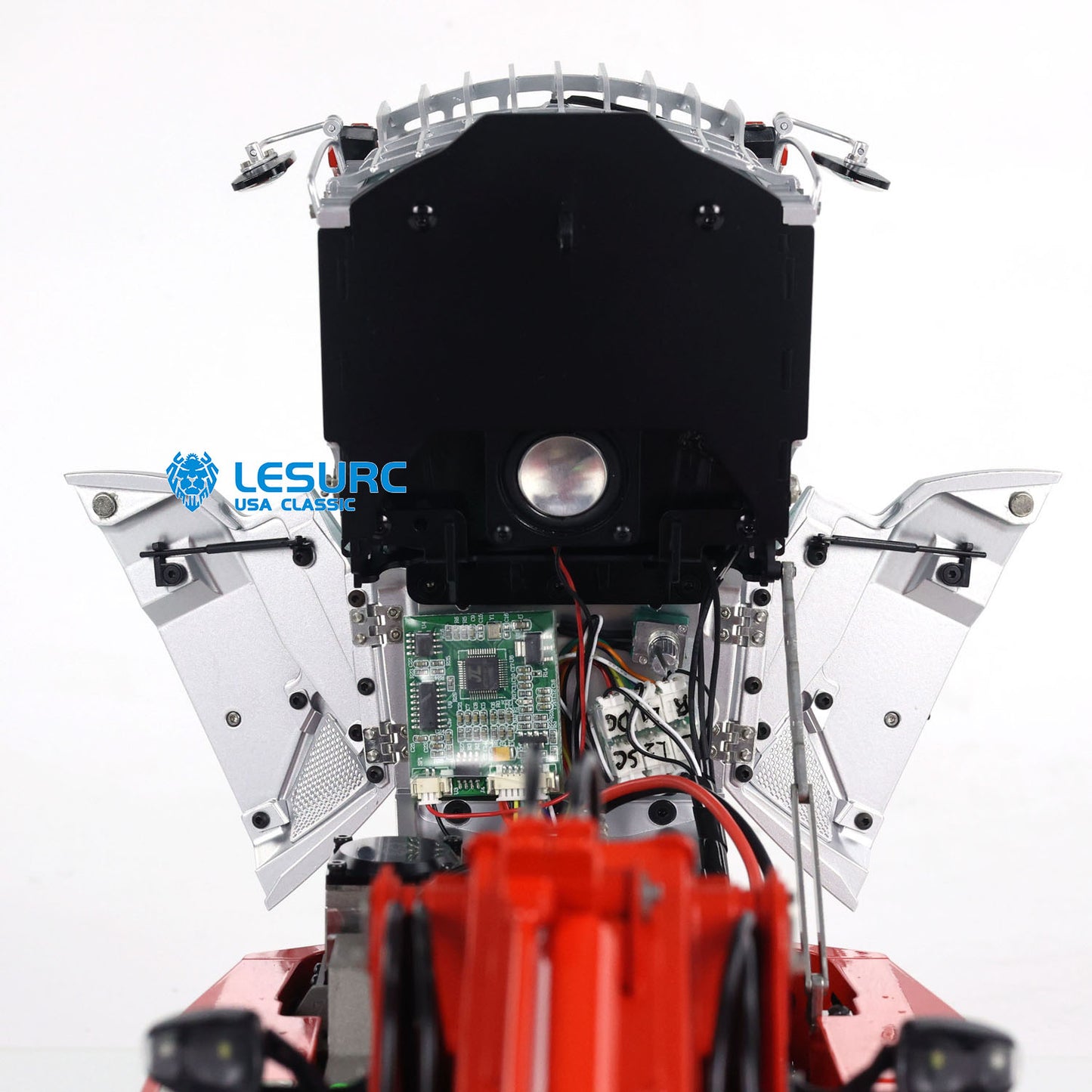 1/14 LESU RC Hydraulic Fork Loader AT1050 Telescopic Arm Truck Remote Control Car I6S Radio Light Sound System