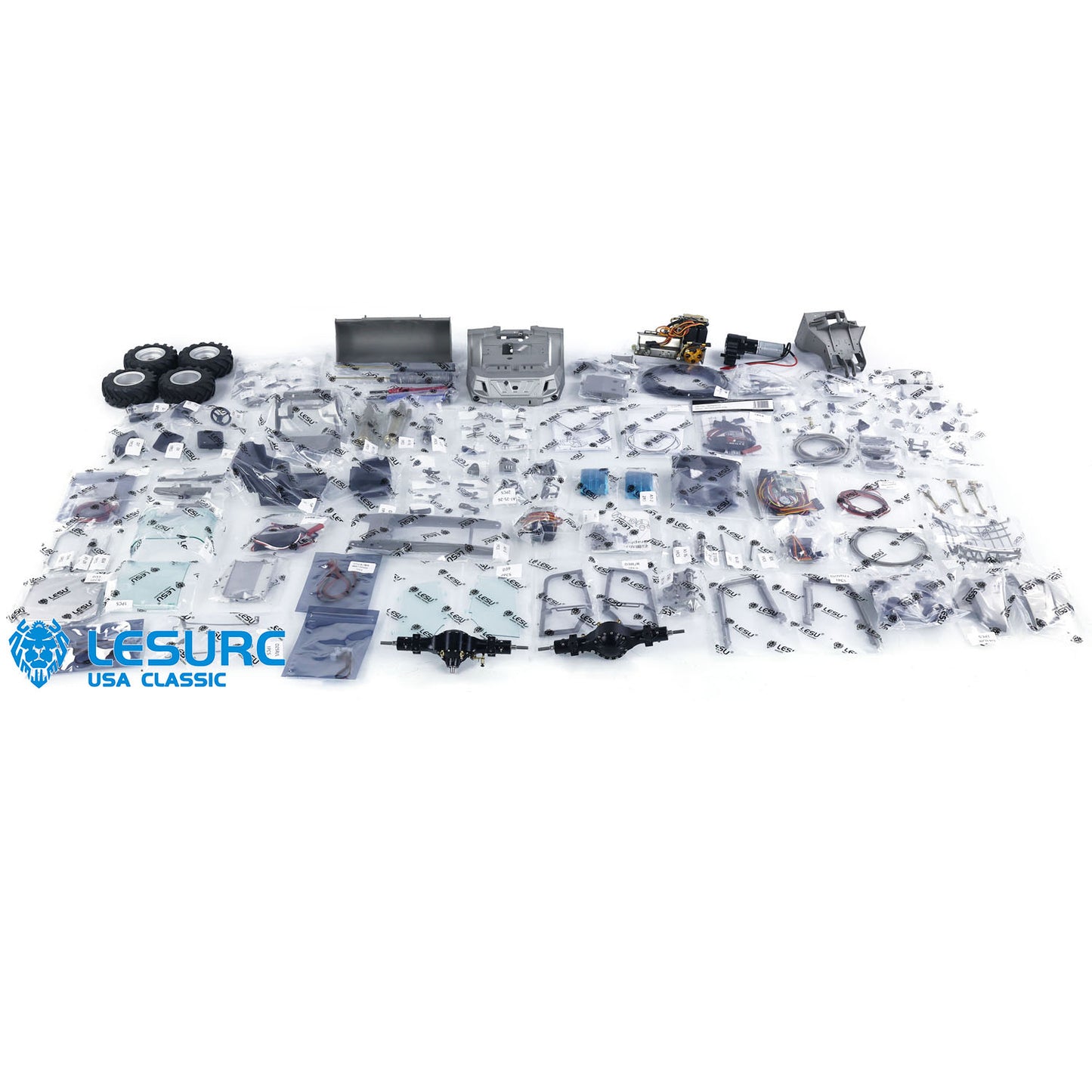 LESU Metal 1/14 RC Hydraulic Loader AOUE-MCL8 Remote Control Car Model Bucket Unpainted Unassembled KIT Version
