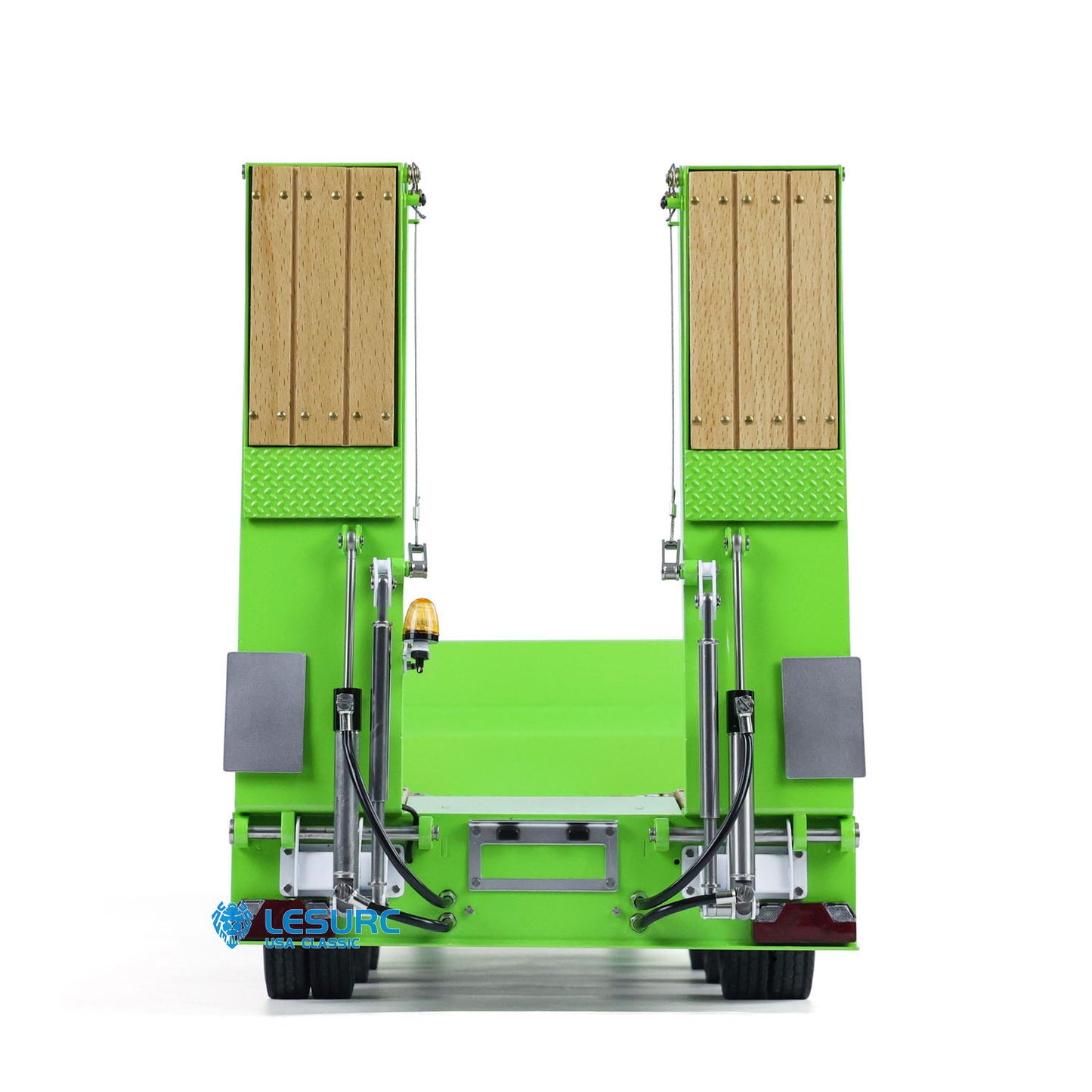 LESU Metal Trailer Hydraulic Lifting Tailboard Painted for RC Tractor Truck Car Emulated Construction Vehicle Hobby Models Light