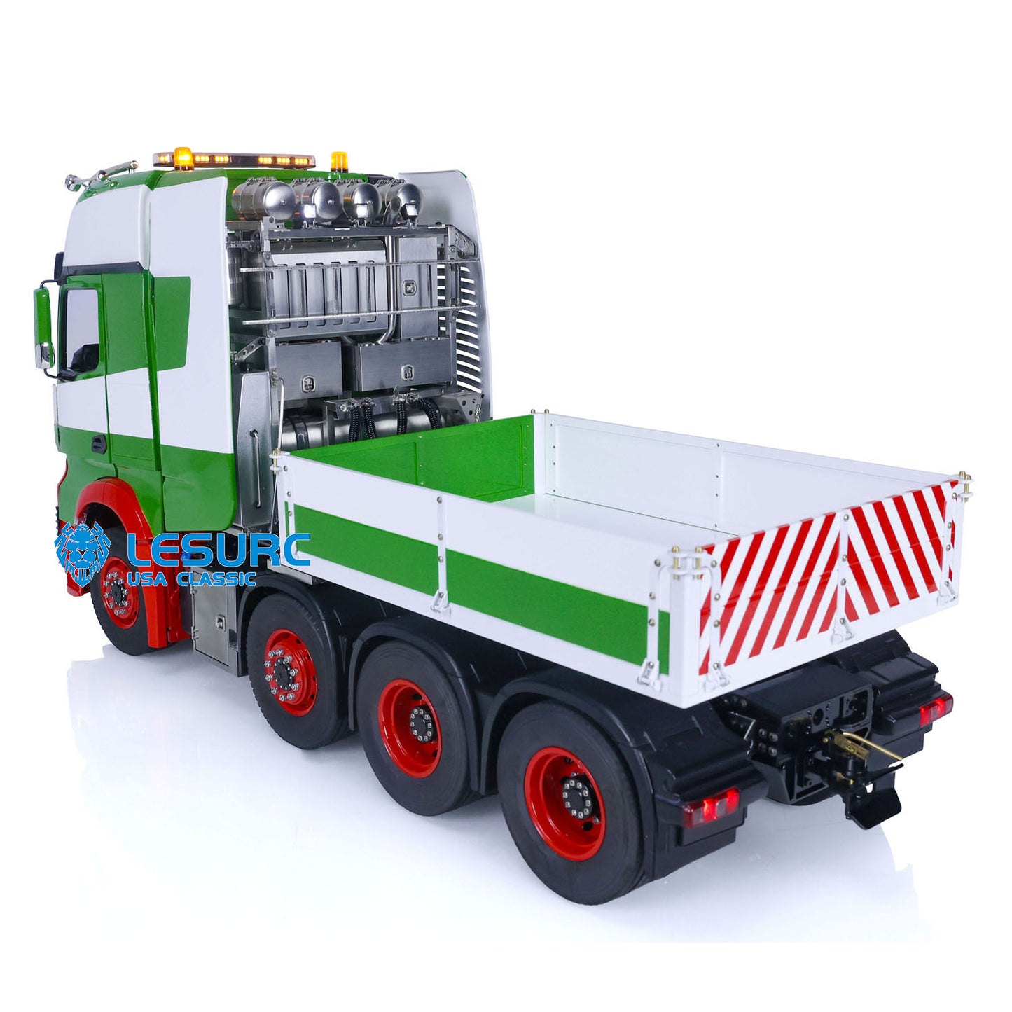 1/14 LESU RC Highline Tractor Truck Heavy-duty Metal Chassis Painted Remote Control Car Model W/ 3 Speed Gearbox Lights Sounds