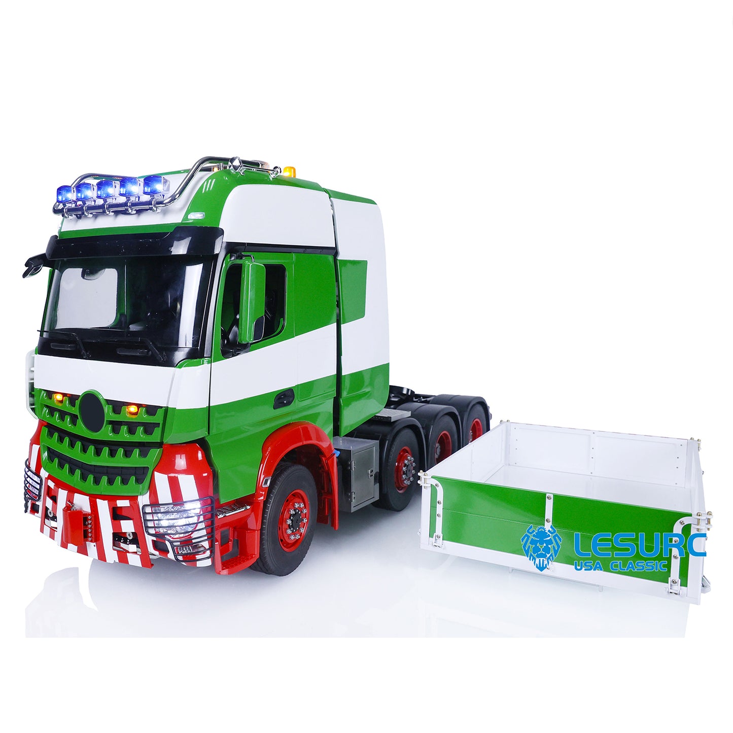 1/14 LESU RC Highline Tractor Truck Heavy-duty Metal Chassis Painted Remote Control Car Model W/ 3 Speed Gearbox Lights Sounds