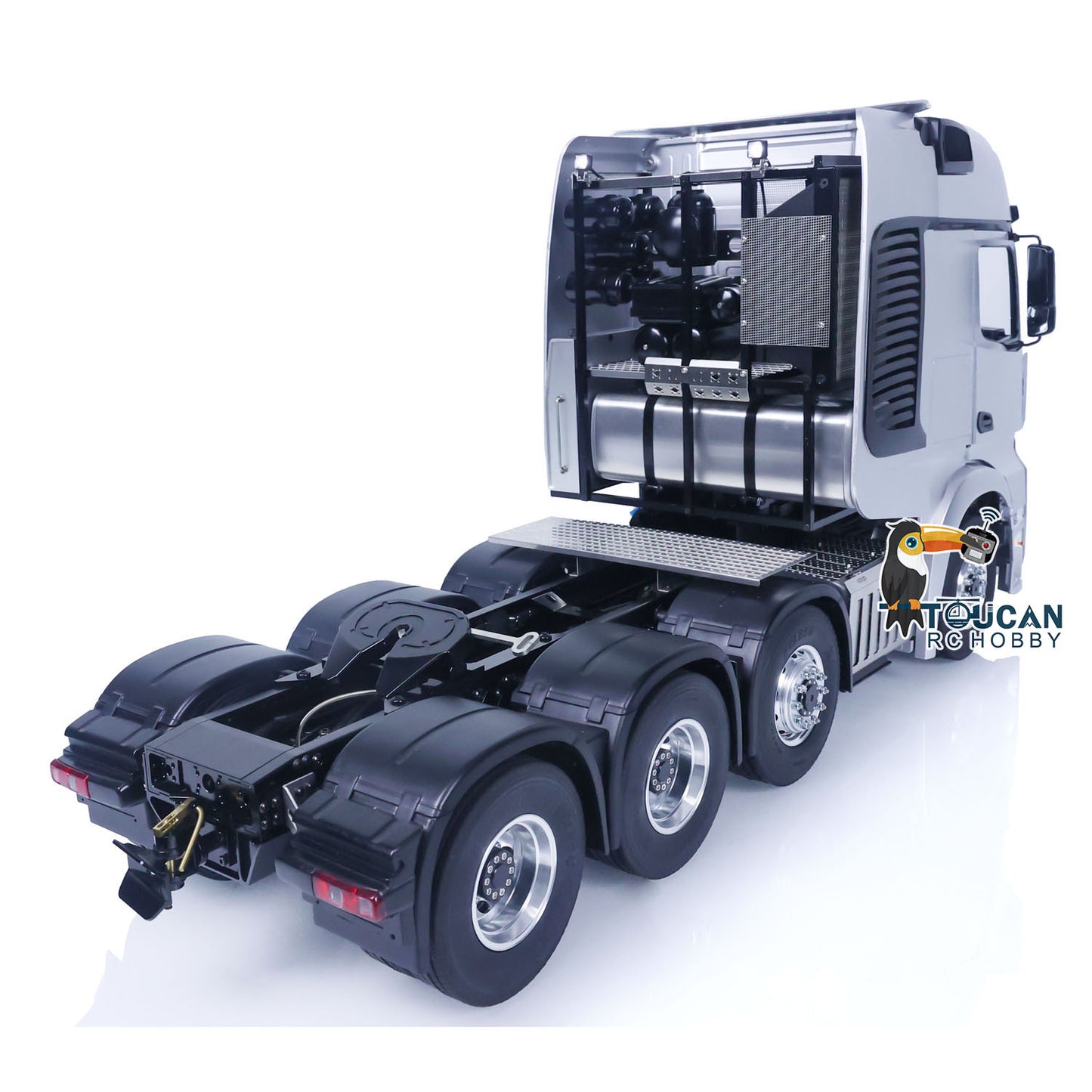 LESU 1/14 RC Tractor Truck 8x8 Metal Chassis High-Quality Customized Remote Control Car 3-speed Transmission Model Equipment Rack