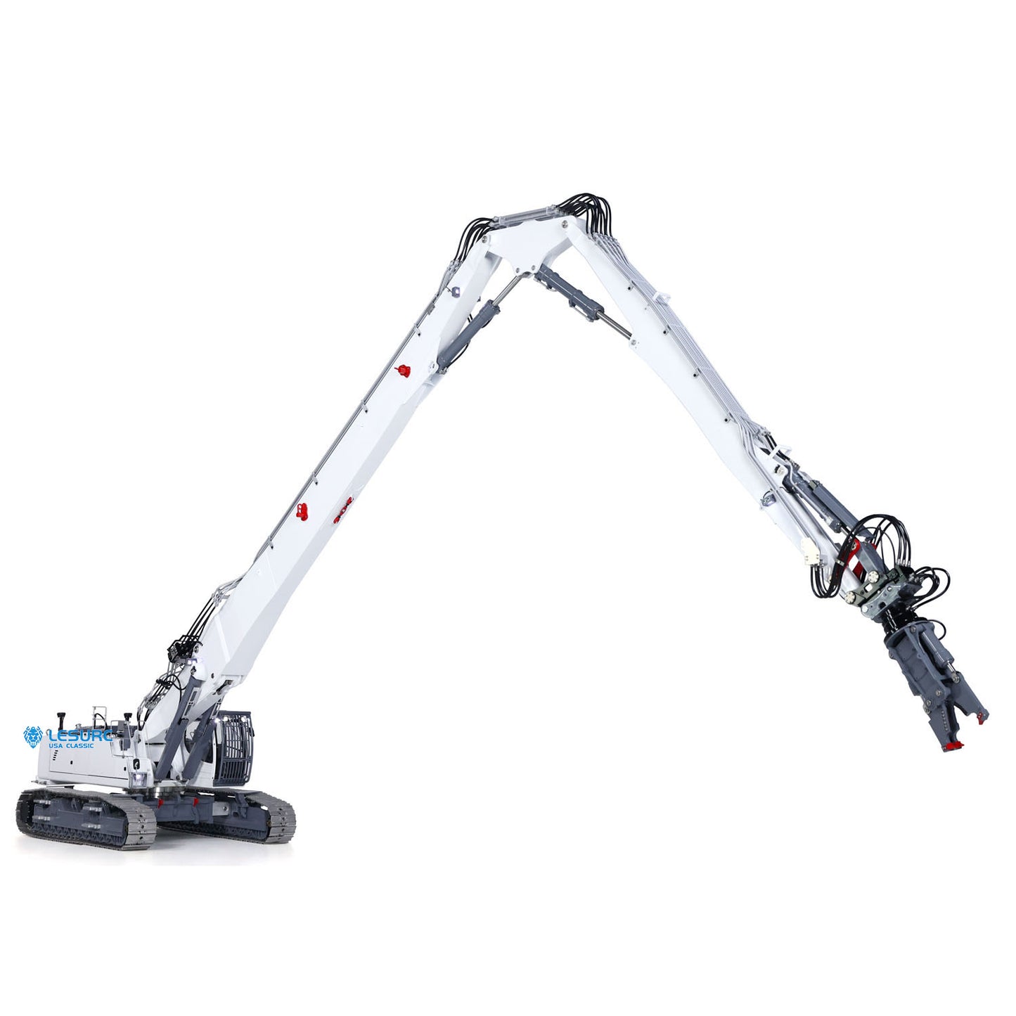 IN STOCK LESU 1/14 RC Heavy Full Hydraulic Demolition Excavator Aoue LR960 RTR Two Type Arms Digger Model Engineering Vehicle XE Radio