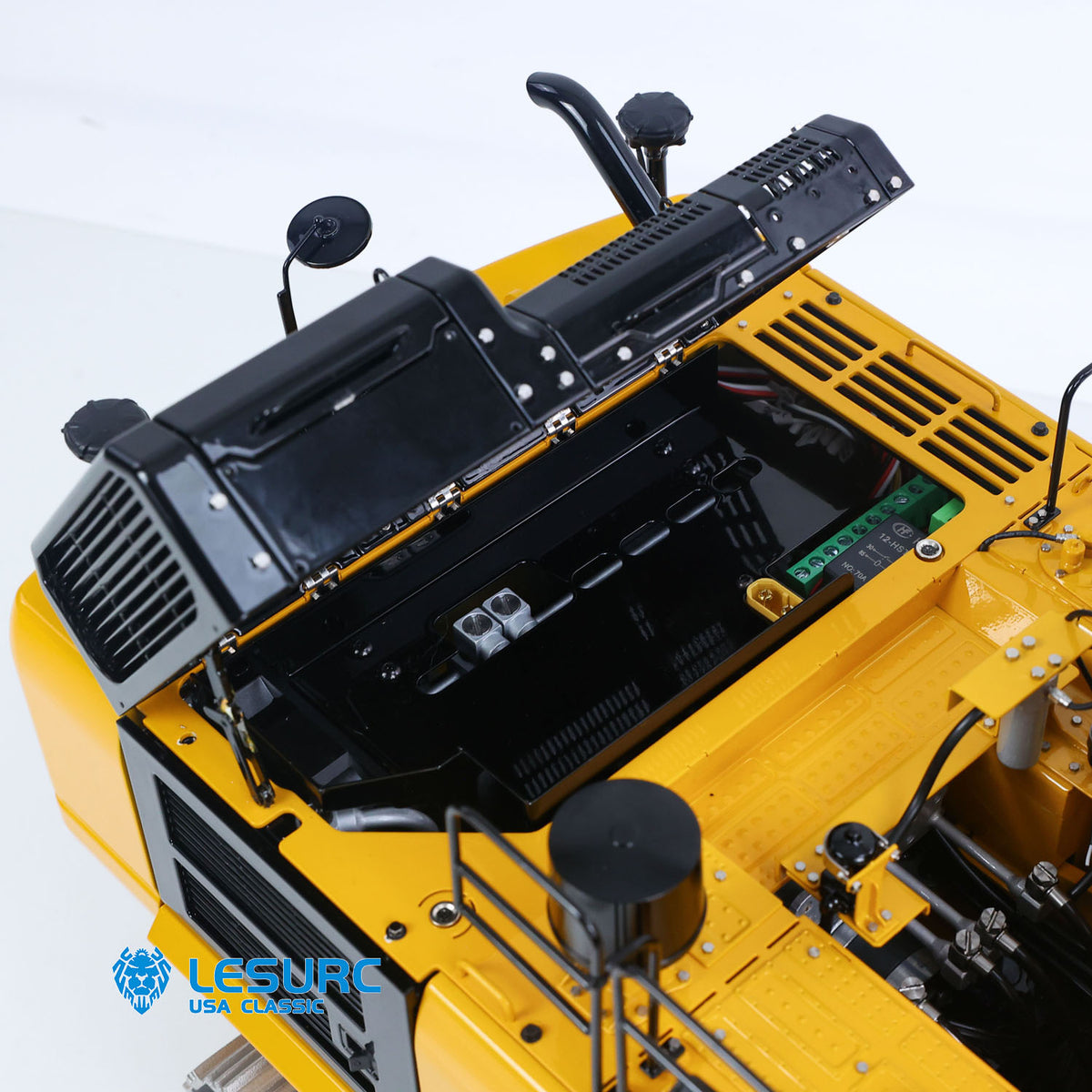 LESU PC500 1/14 RC Metal Excavator B0020 Model Hydraulic Crawler Digger with Rock Arm Light System 3CH Valve Brushless Motor ESC