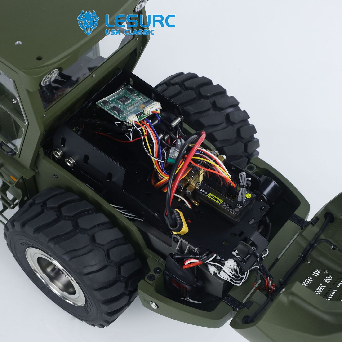 LESU 1:14 Hydraulic RC Road Roller Aoue H13i Radio Control Construction Model Flysky I6S Radio Battery Charger Light