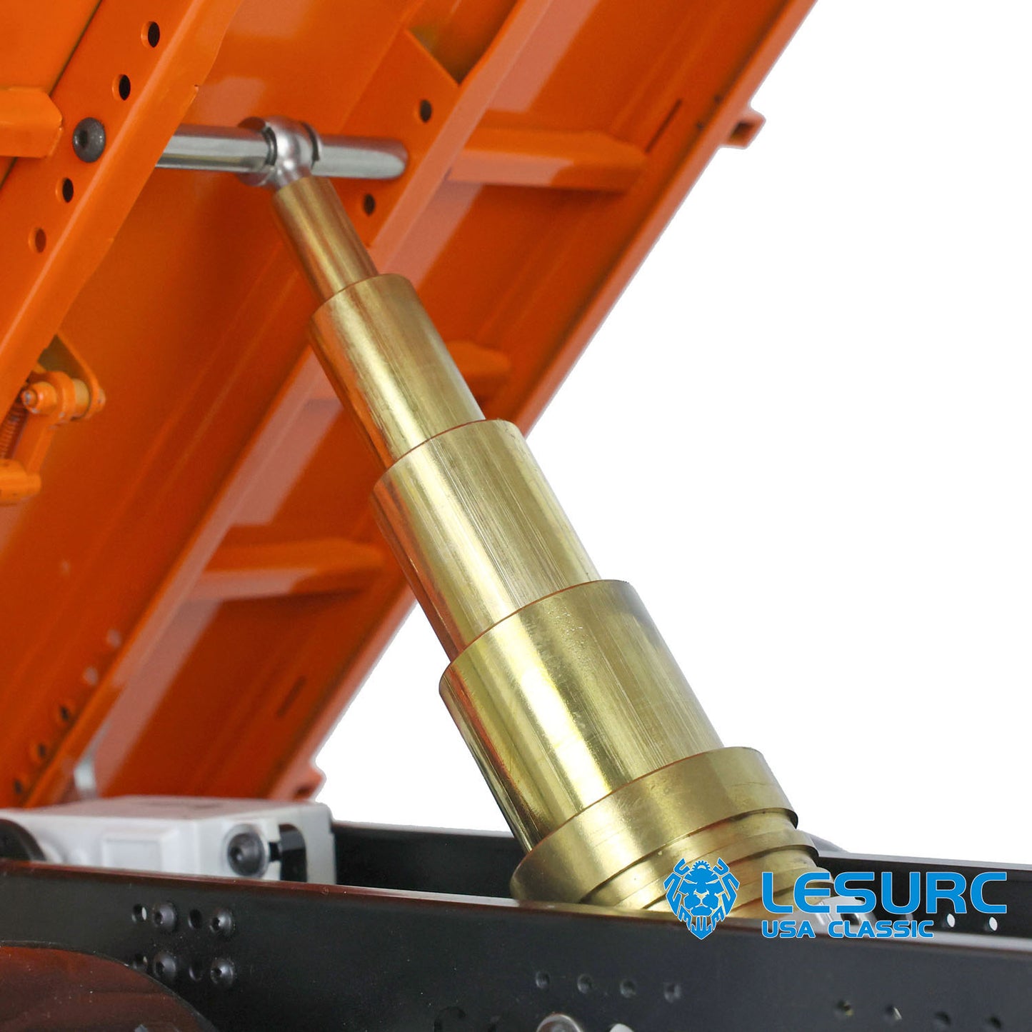 LESU 4*4 1/14 Metal Chassis RC Hydraulic Dumper Truck for TGS Tipper Car Models I6S Remote Control 5200MAH Battery