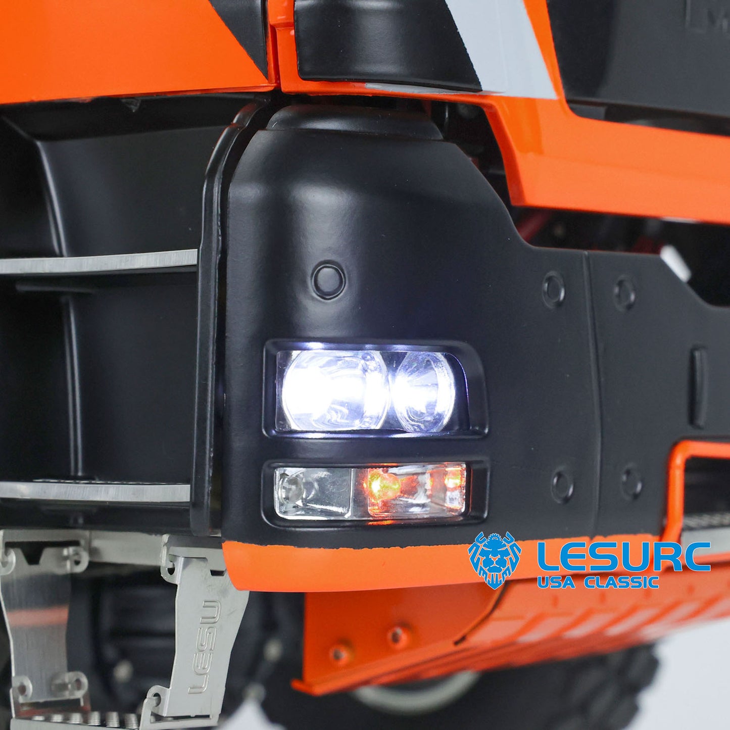 LESU 4*4 1/14 Metal Chassis RC Hydraulic Dumper Truck for TGS Tipper Car Models I6S Remote Control 5200MAH Battery