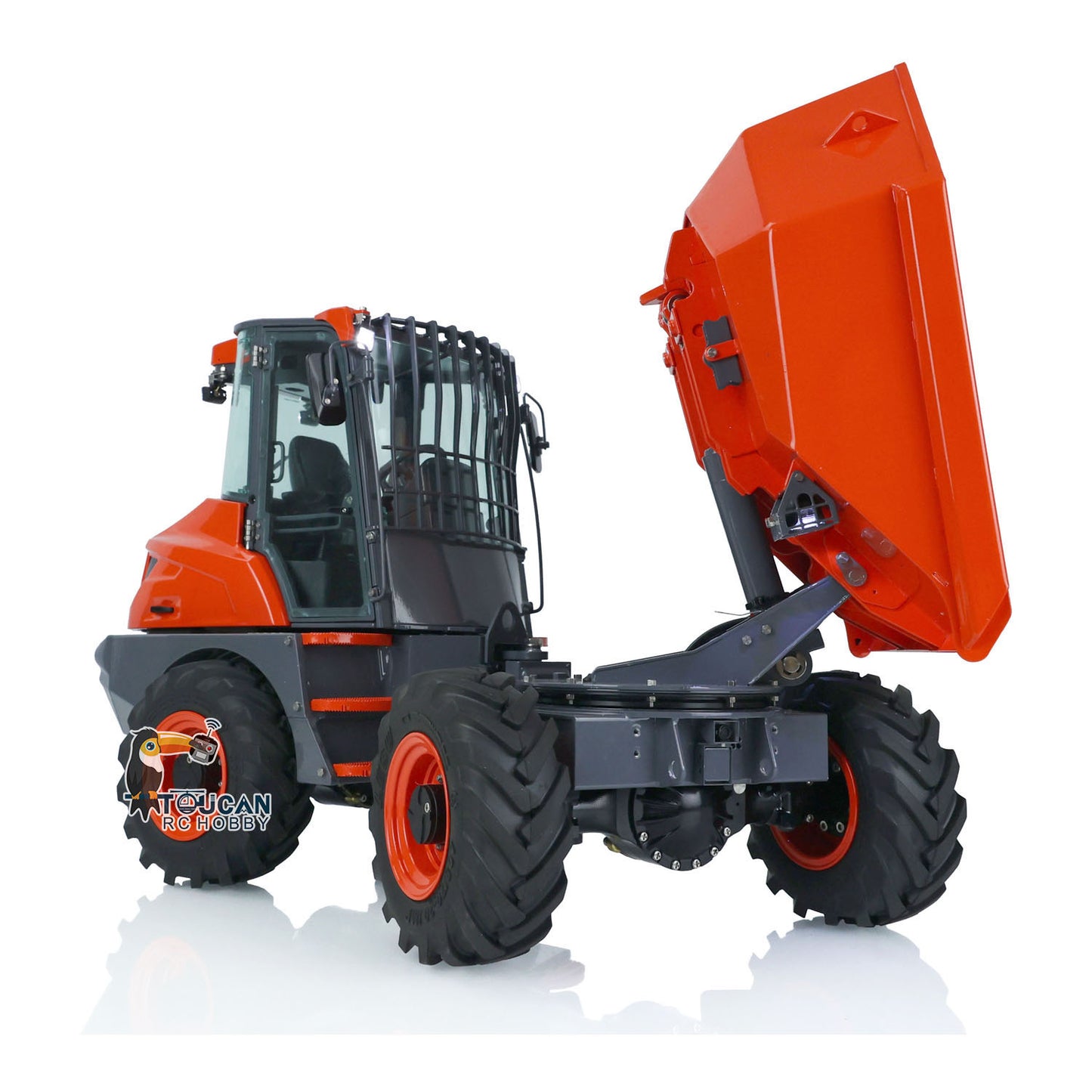 LESU 1/14 Scale Metal Remote Controlled Hydraulic Articulated Dumper AOUE 6MDX Ready To Run 4X4 Tipper Truck W/ Sound Light System