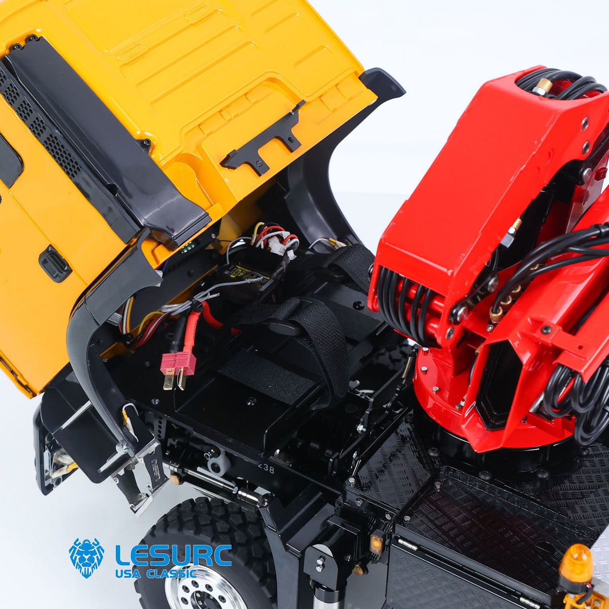 LESU 3363 1/14 Metal 6X6/8X8 RC Hydraulic Crane Truck Z0086 Z0082 3Speed Gearbox 7CH Valve 4MPA 6 Outriggers Sound Light Axle Diff Lock