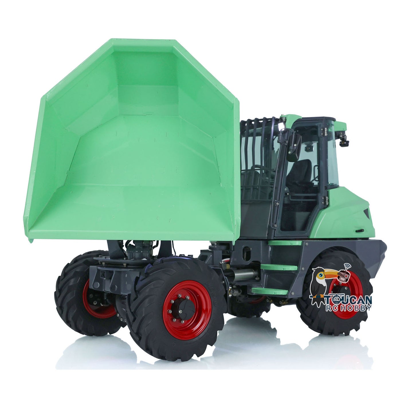 LESU 1/14 Scale Metal Remote Controlled Hydraulic Articulated Dumper AOUE 6MDX Ready To Run 4X4 Tipper Truck W/ Sound Light System