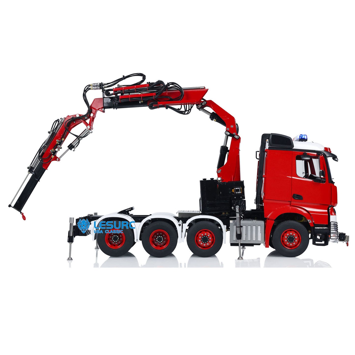 LESU 8x8 1/14 RC Hydraulic Crane Remote Control Tractor Truck Fly Jib Cars Hobby Model PNP/RTR Upgraded Ver