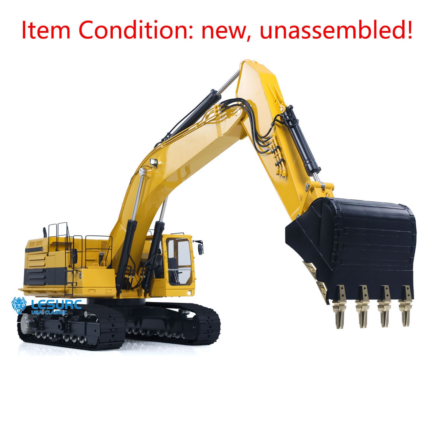 Metal LESU C374F KIT Model 1/14 Hydraulic Remote Control Heavy Excavator RC Digger 6CH Valve LCD Screen Light Pump Hobbywing ESC