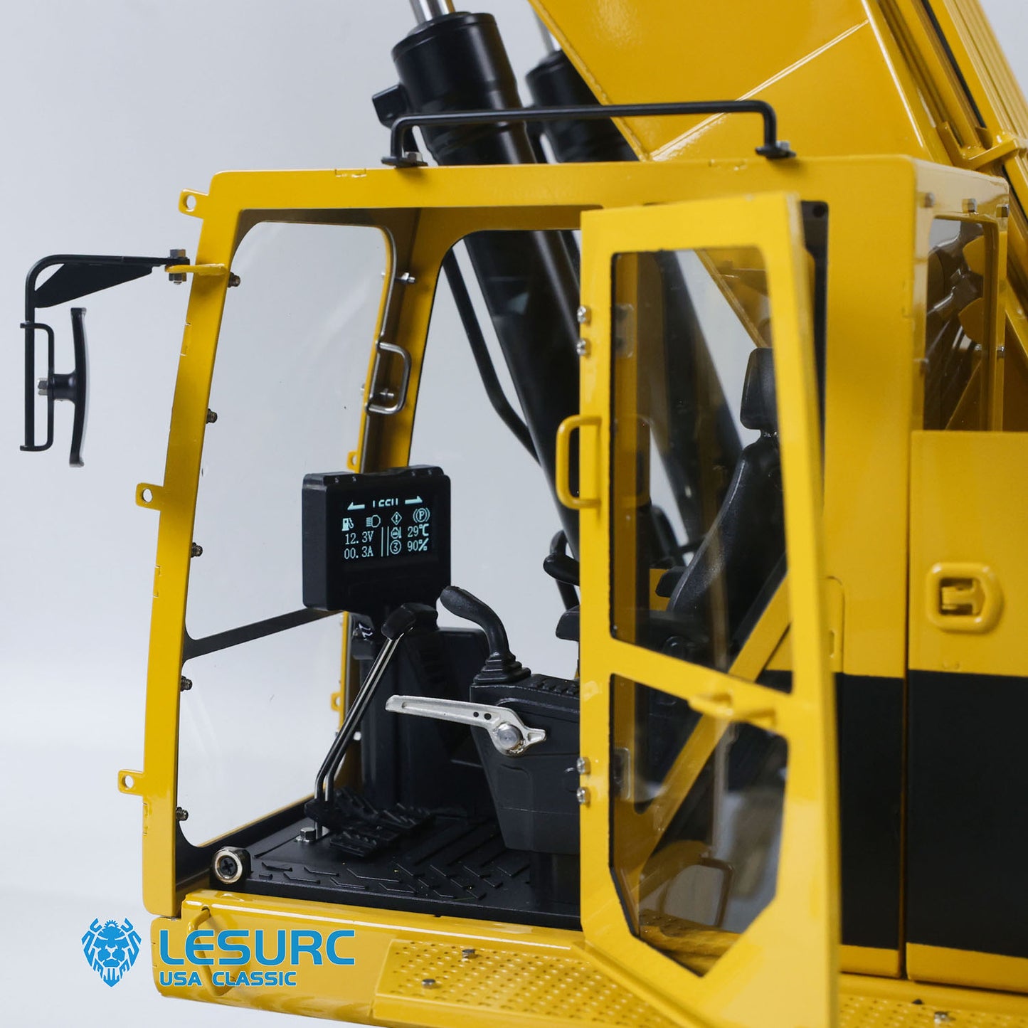 Metal LESU C374F KIT Model 1/14 Hydraulic Remote Control Heavy Excavator RC Digger 6CH Valve LCD Screen Light Pump Hobbywing ESC