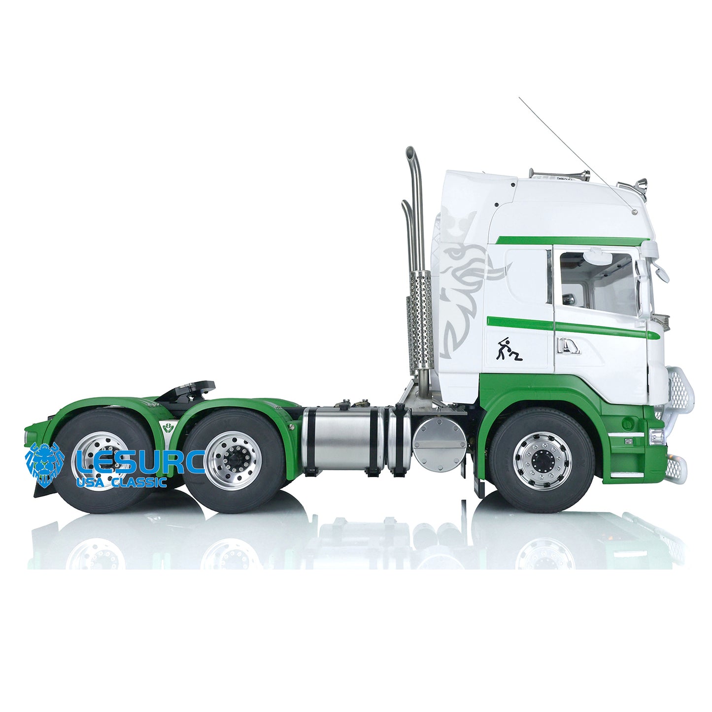 1/14 Scale LESU Remote Controlled Tractor Truck for 6x6 Remote Control Cars Model Metal Chassis Sound Light System Motor Servo ESC