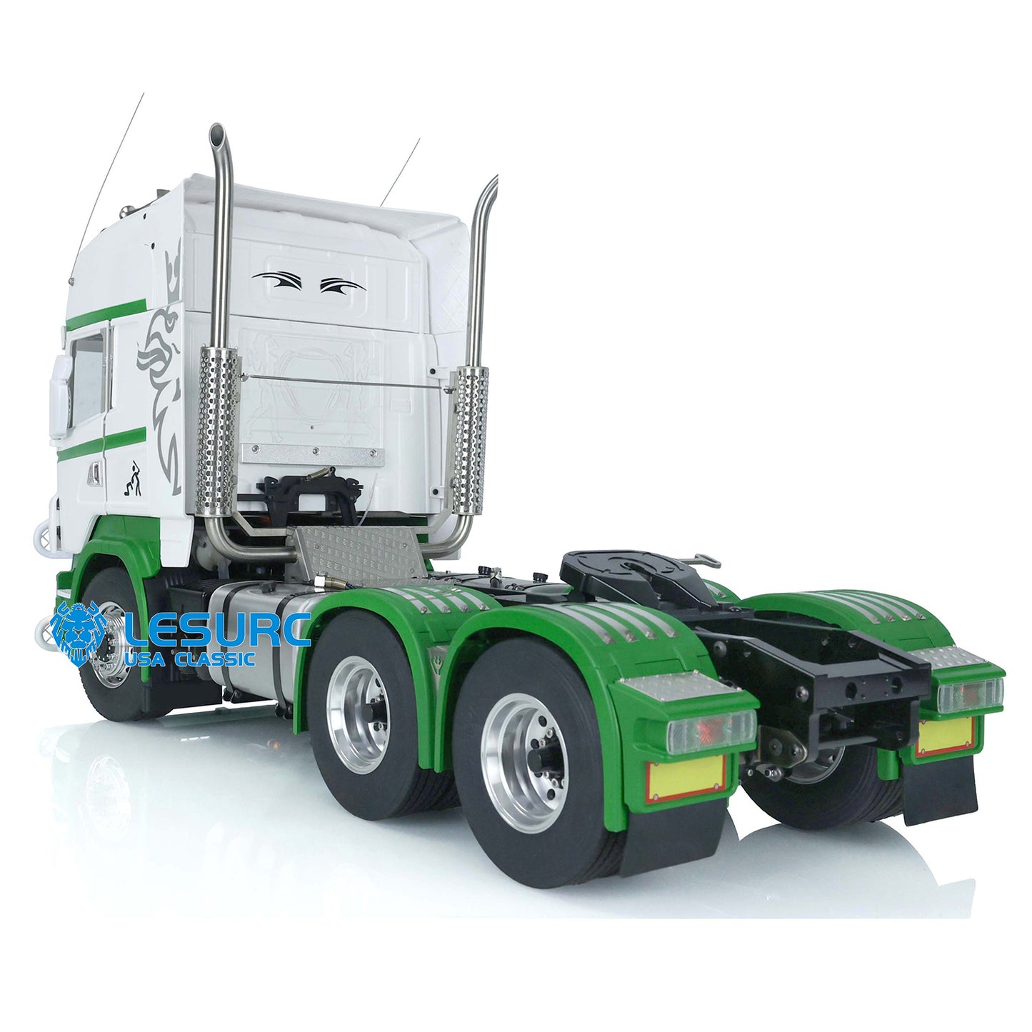 1/14 Scale LESU Remote Controlled Tractor Truck for 6x6 Remote Control Cars Model Metal Chassis Sound Light System Motor Servo ESC