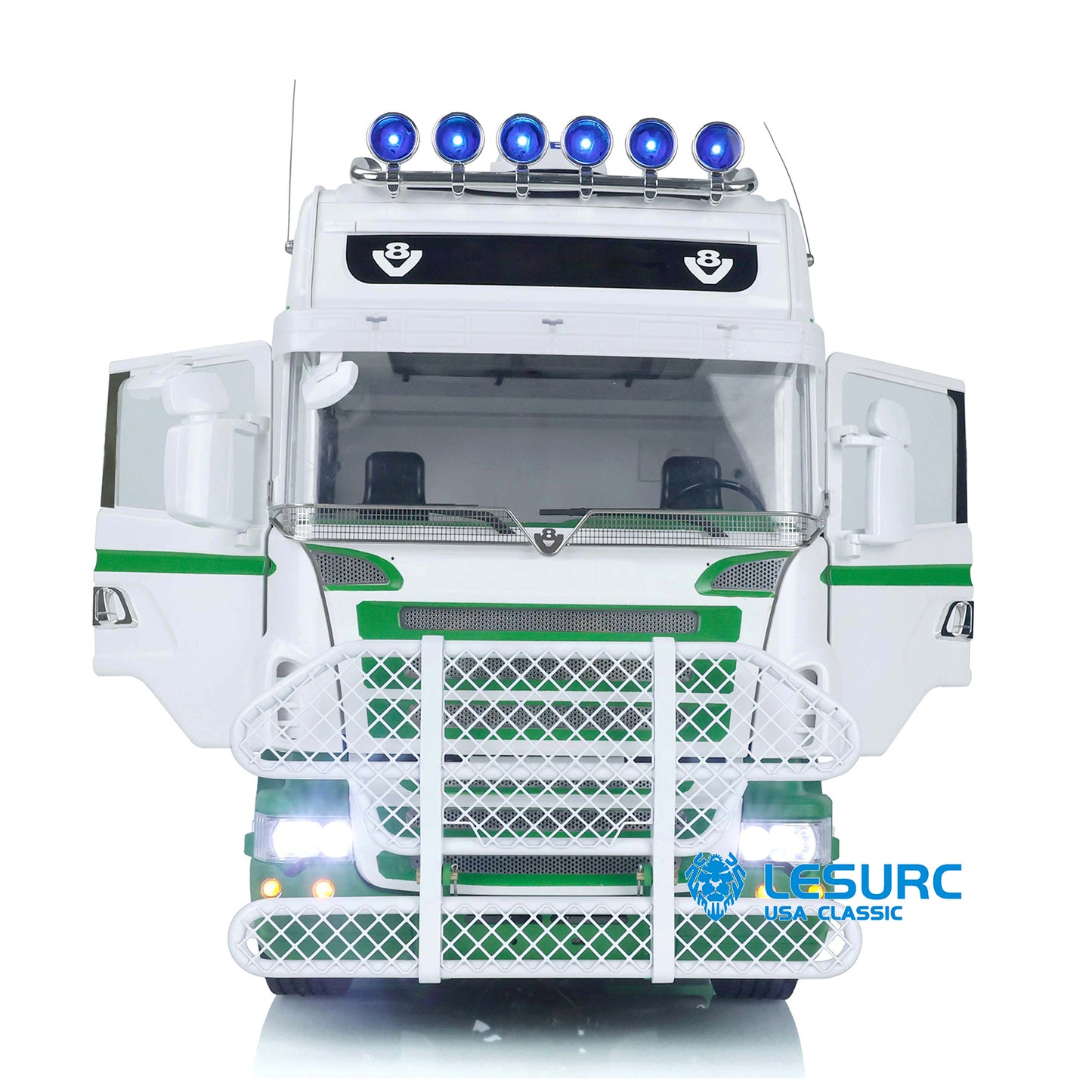 1/14 Scale LESU Remote Controlled Tractor Truck for 6x6 Remote Control Cars Model Metal Chassis Sound Light System Motor Servo ESC