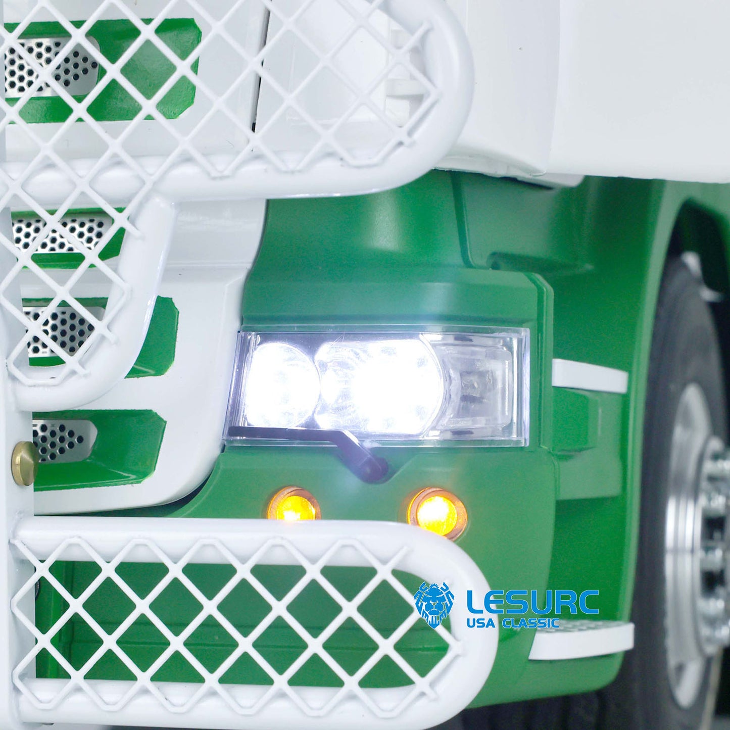 1/14 Scale LESU Remote Controlled Tractor Truck for 6x6 Remote Control Cars Model Metal Chassis Sound Light System Motor Servo ESC