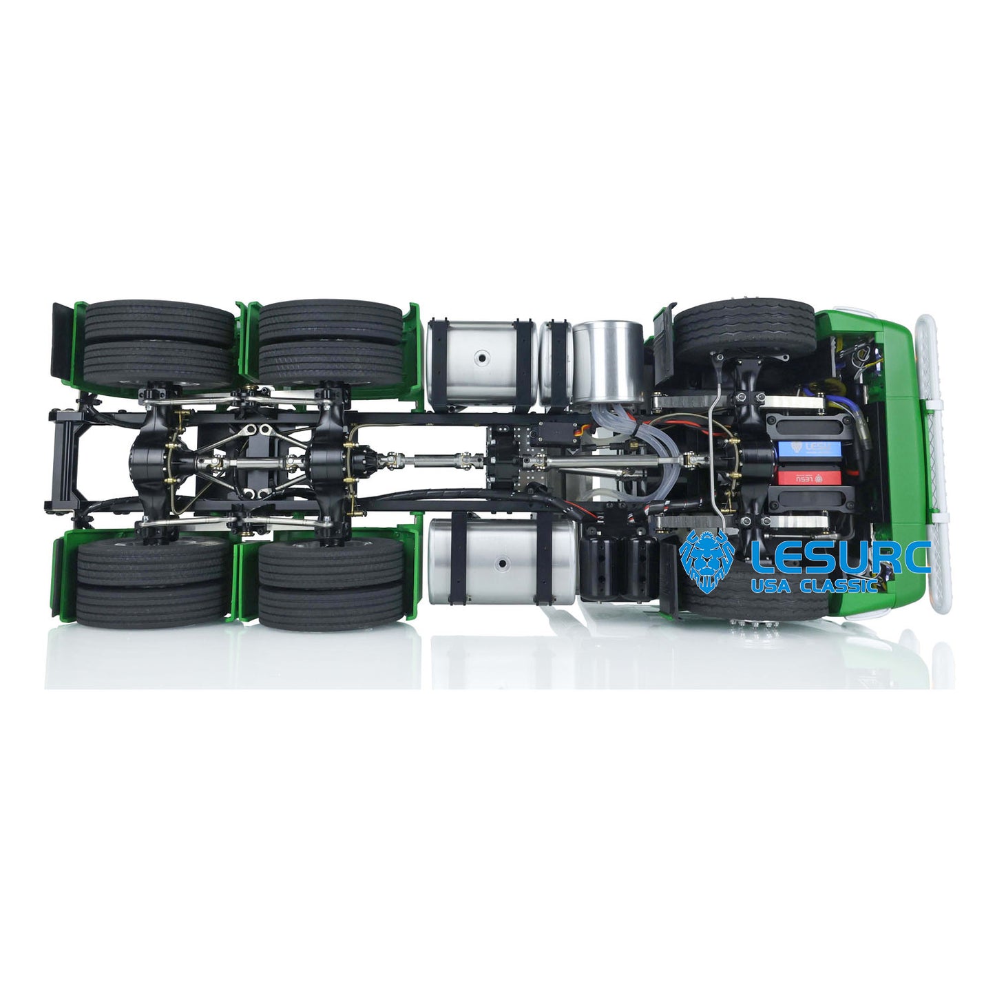 1/14 Scale LESU Remote Controlled Tractor Truck for 6x6 Remote Control Cars Model Metal Chassis Sound Light System Motor Servo ESC