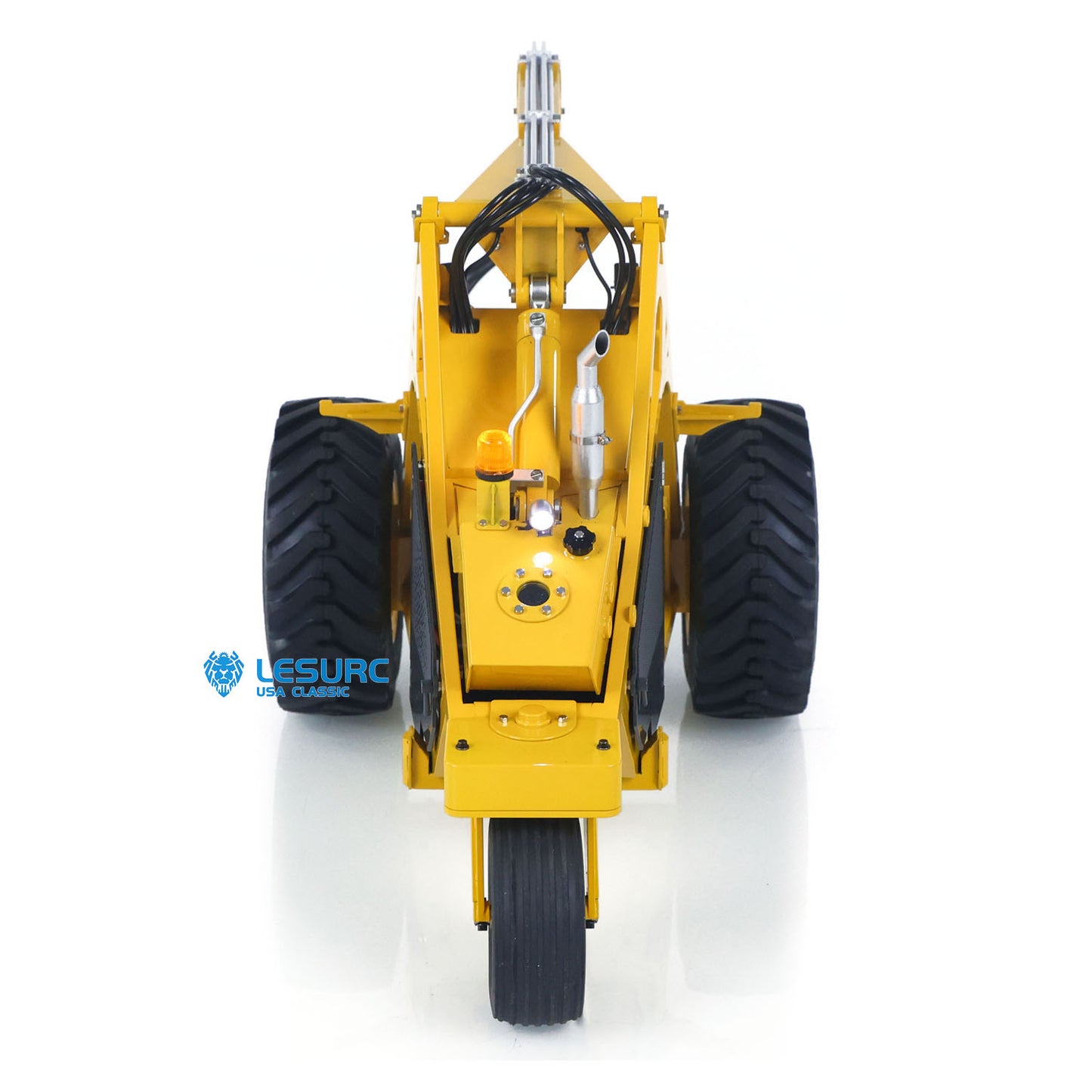 Metal LESU AOUE 225A 1/14 Remote Control Hydraulic Log Loader RC Sugarcane Loader Grabber Pump 4CH Valve Wheeled Model Car