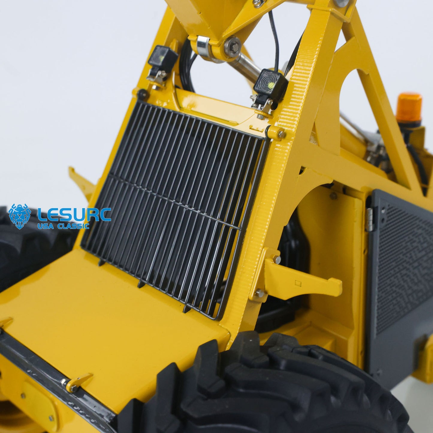 Metal LESU AOUE 225A 1/14 Remote Control Hydraulic Log Loader RC Sugarcane Loader Grabber Pump 4CH Valve Wheeled Model Car