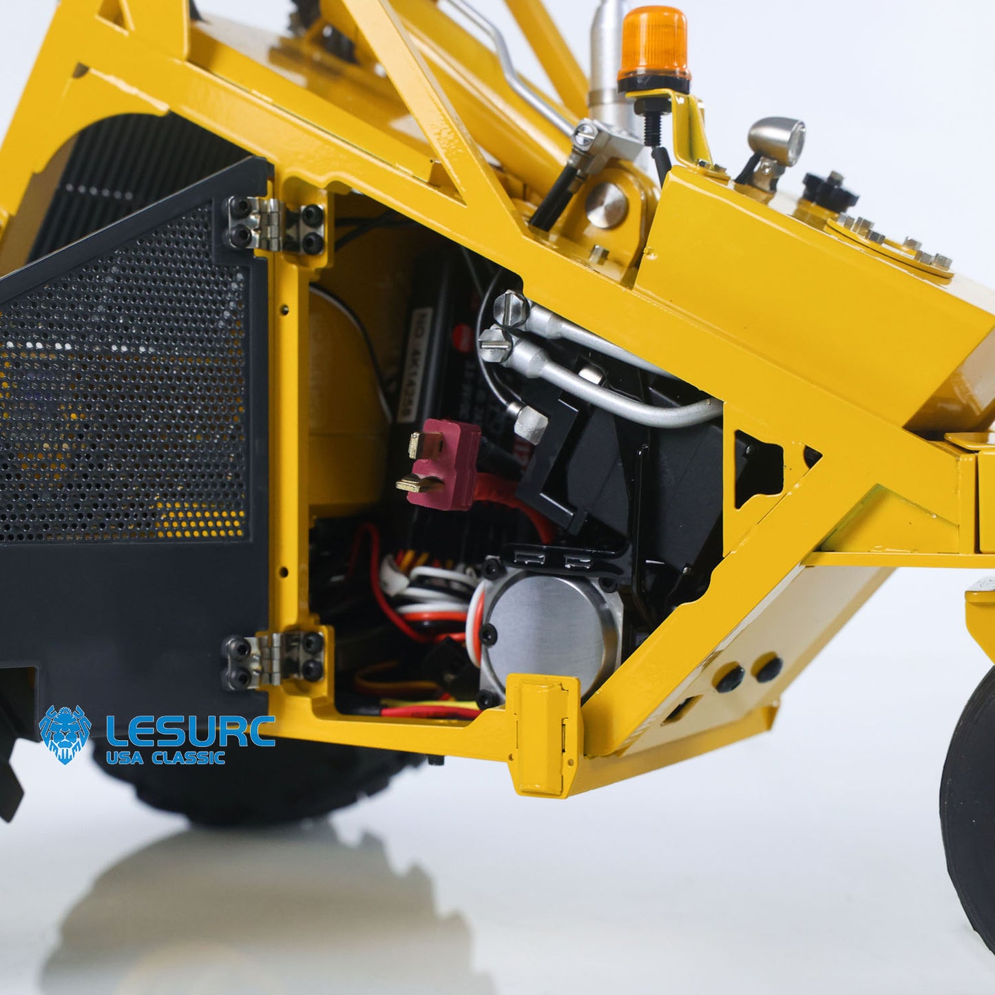 Metal LESU AOUE 225A 1/14 Remote Control Hydraulic Log Loader RC Sugarcane Loader Grabber Pump 4CH Valve Wheeled Model Car
