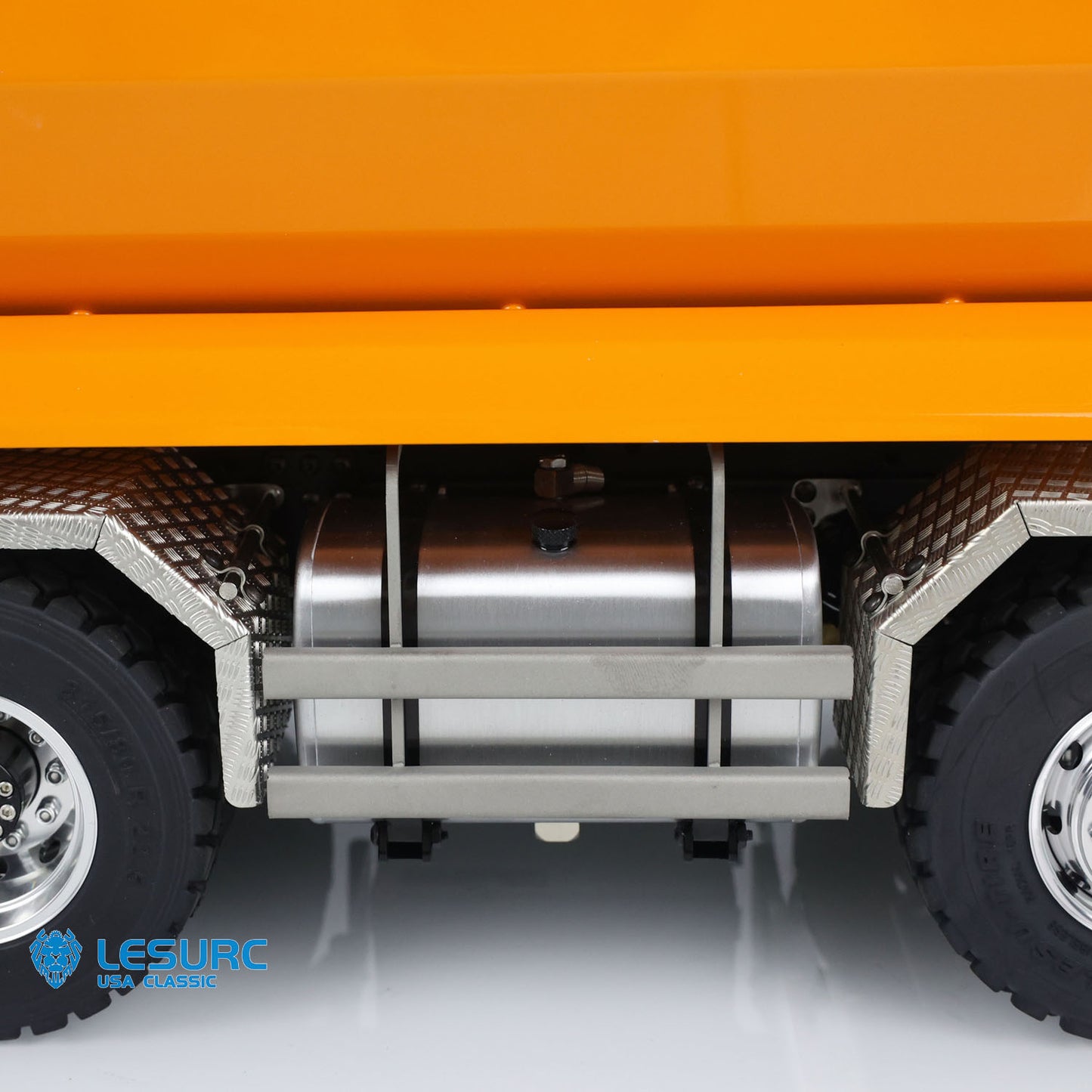 LESU 1/14 8x8 Metal Hydraulic RC Dump Truck Tipper 2 Speed Transmission Axles With Differential Lock FlySky I6S Remote Controller Sound Light System